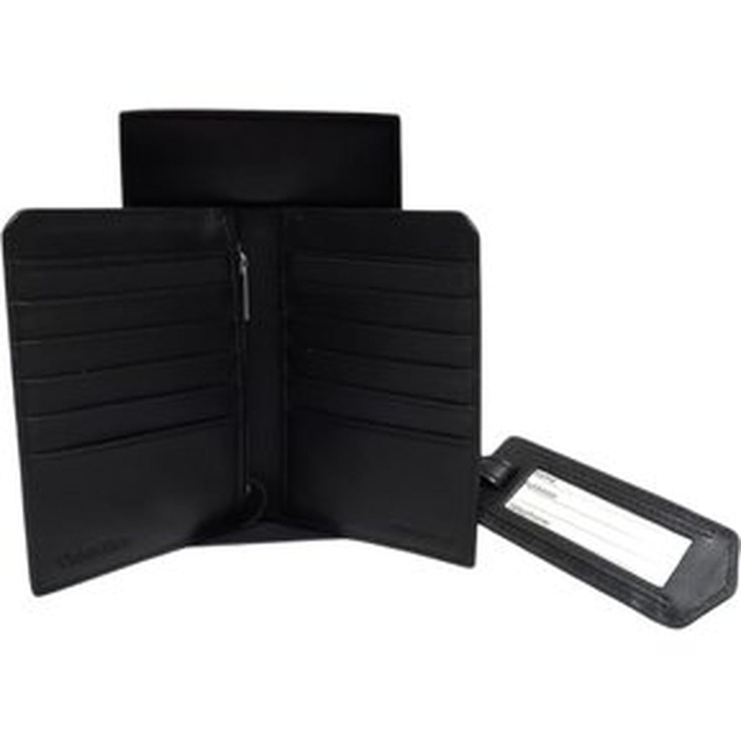 PORTAPASAPORTE CALVIN KLEIN MONOGRAM TEXTURIZADO - NEGRO TAMAÑO TALLA ÚNICA - 1