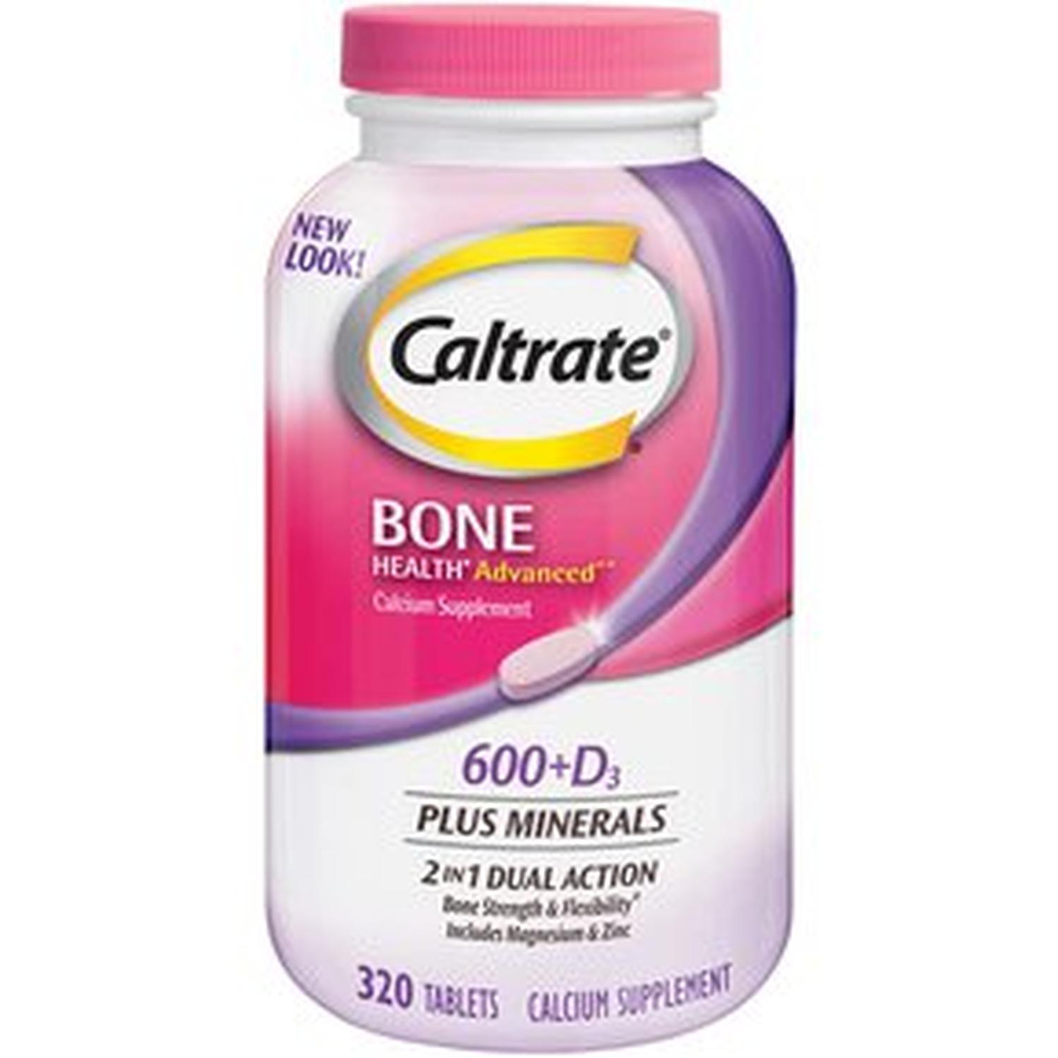 CALTRATE 600 + D3 PLUS MINERALES 320 TABLETAS BLANCO TAMAÑO TALLA ÚNICA - 1