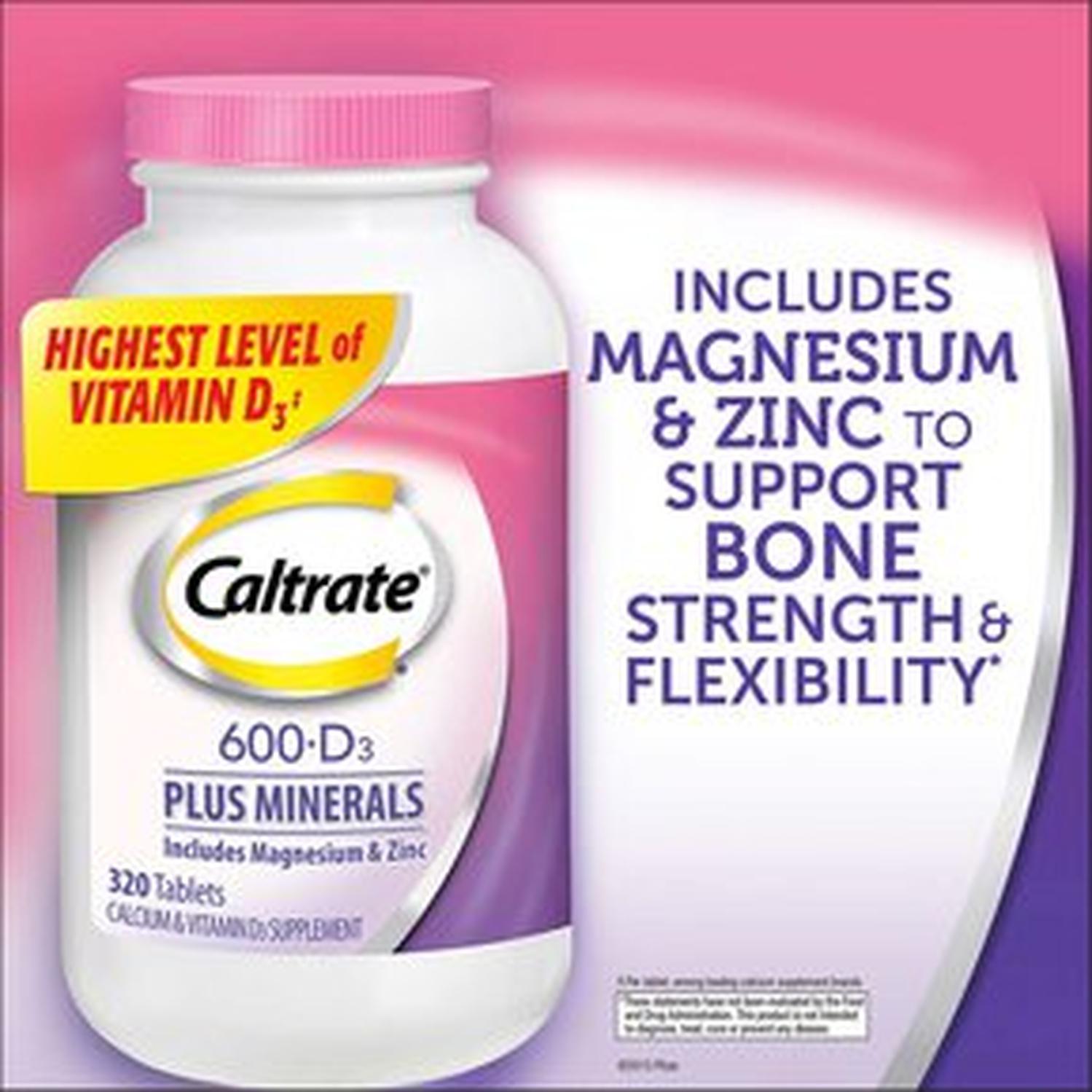CALTRATE 600 + D3 PLUS MINERALES 320 TABLETAS BLANCO TAMAÑO TALLA ÚNICA - 3