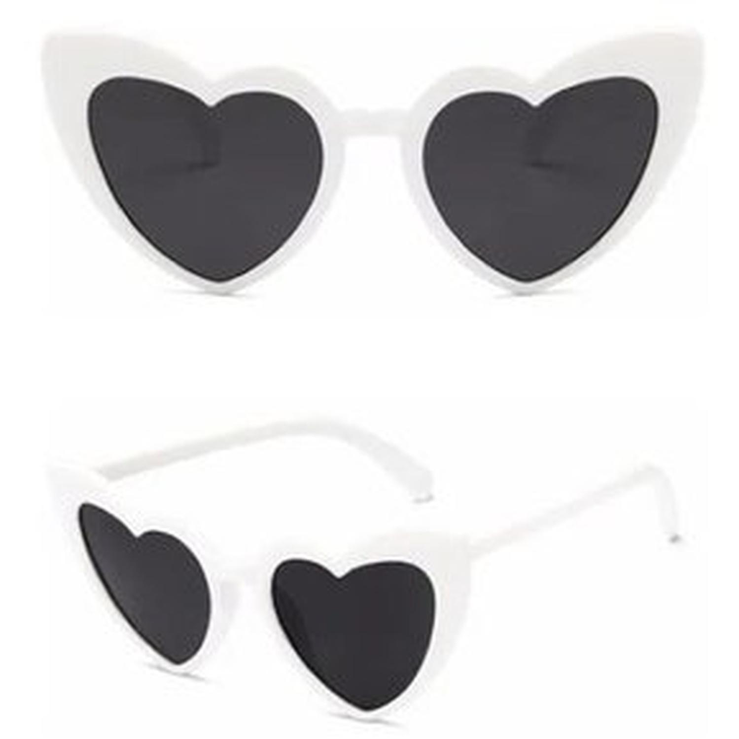 LENTES DE SOL CORAZON LOLITA BLANCO TAMAÑO TALLA UNICA - 3