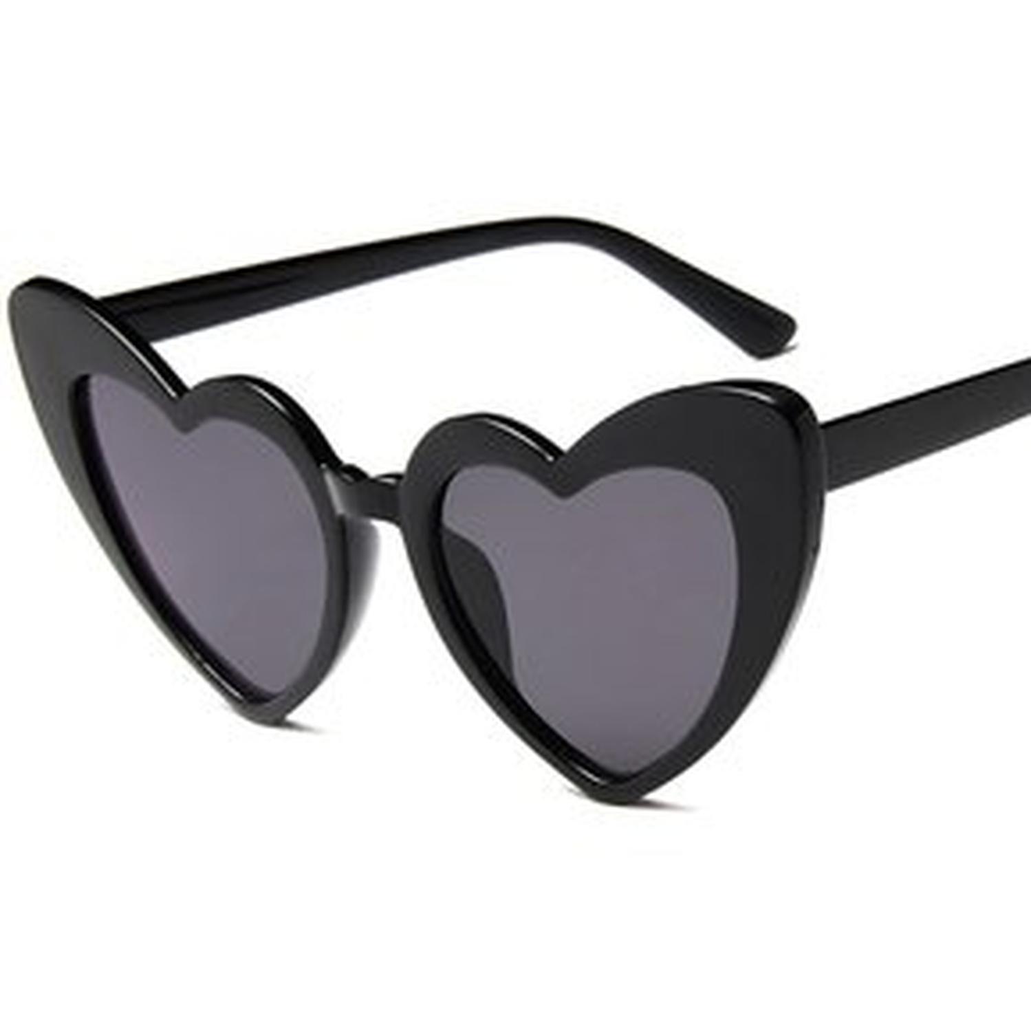 LENTES DE SOL CORAZON ESTILO LOLITA NEGRO TAMAÑO TALLA ÚNICA - 2
