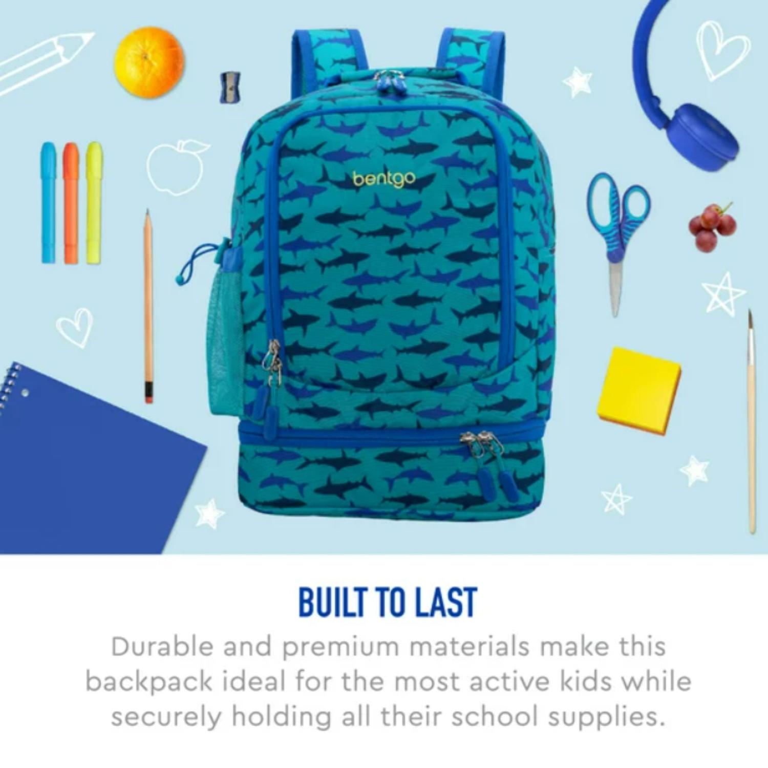 MOCHILA BENTGO KIDS 2 EN 1 - TIBURONES TAMAÑO TALLA ÚNICA - 3
