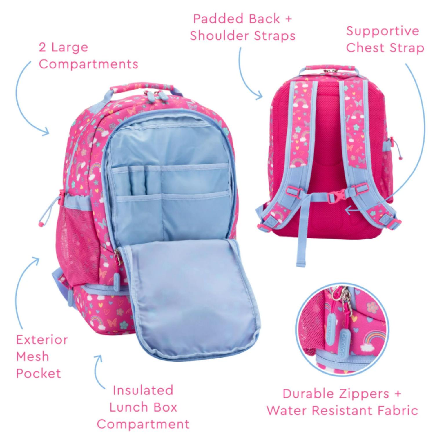 MOCHILA BENTGO KIDS 2 EN 1 - ARCOIRIS Y MARIPOSAS TAMAÑO TALLA ÚNICA - 2