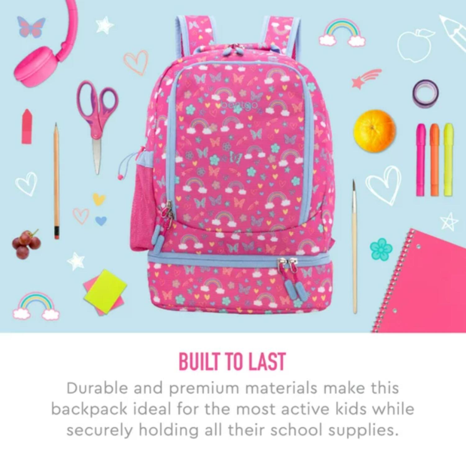 MOCHILA BENTGO KIDS 2 EN 1 - ARCOIRIS Y MARIPOSAS TAMAÑO TALLA ÚNICA - 3