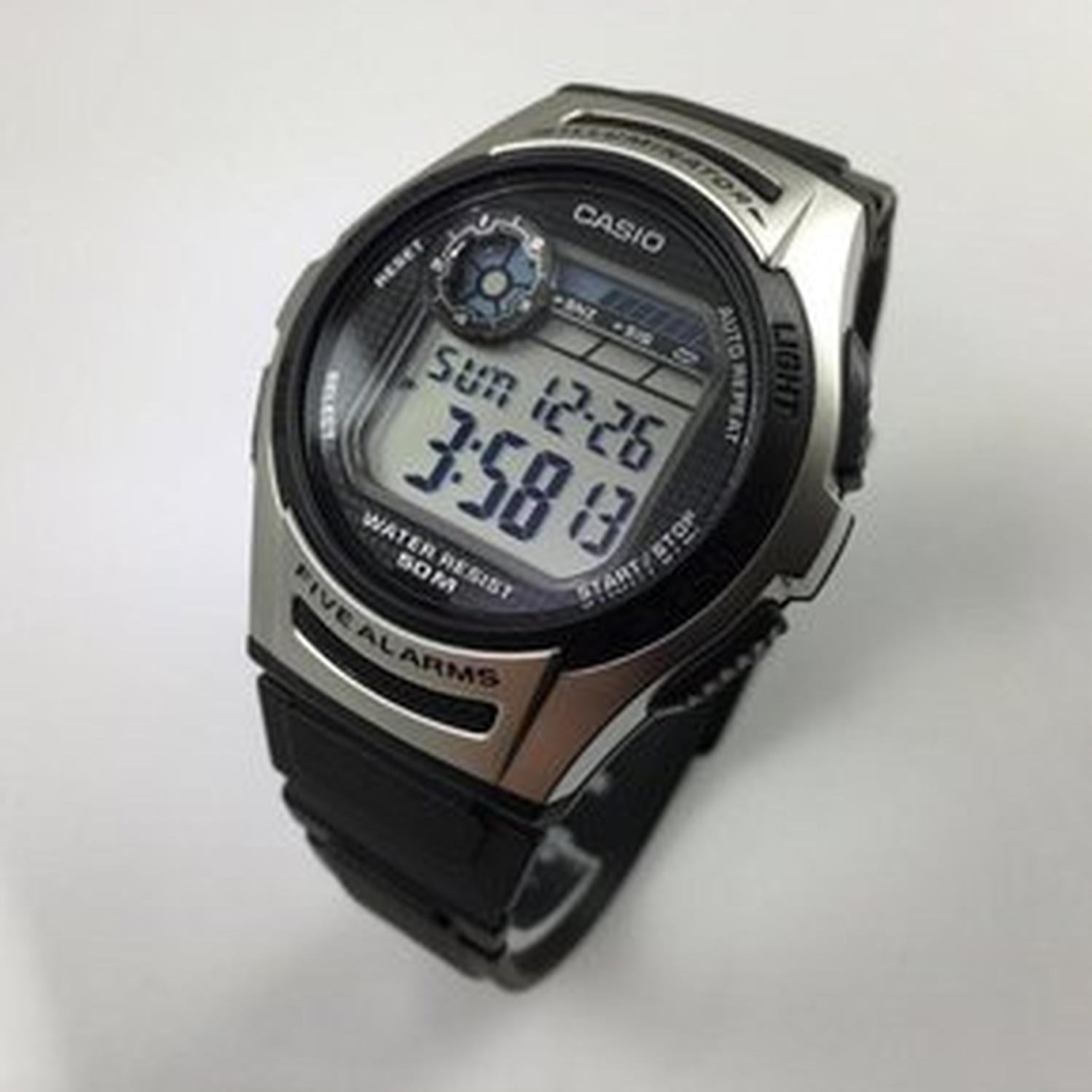 RELOJ DEPORTIVO DIGITAL PARA HOMBRE CASIO CON CORREA DE RESINA NEGRA W213-1AV TAMAÑO TALLA ÚNICA - 2