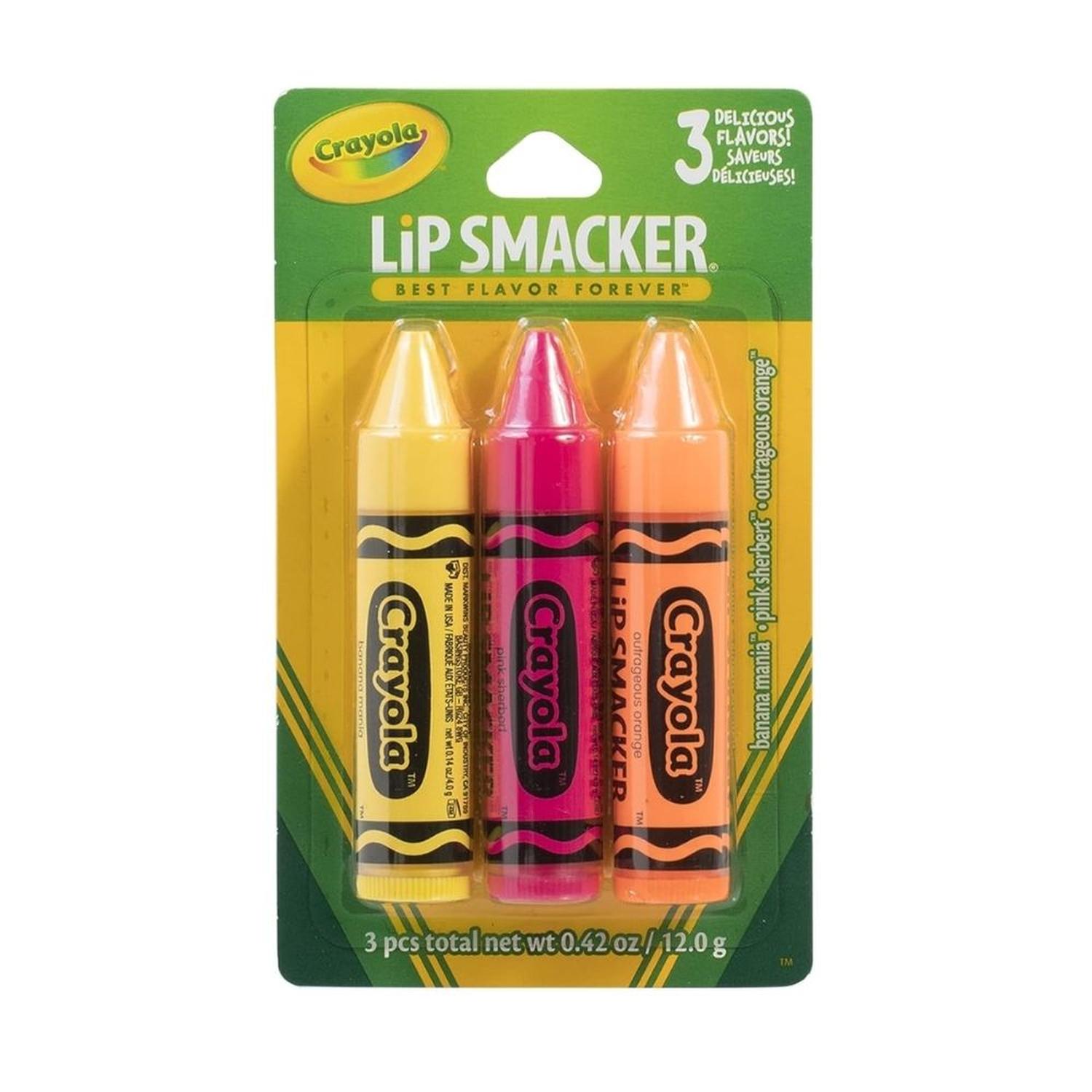 BÁLSAMO LABIAL CRAYOLA LIP SMACKER SETX3 TAMAÑO TALLA UNICA - 1