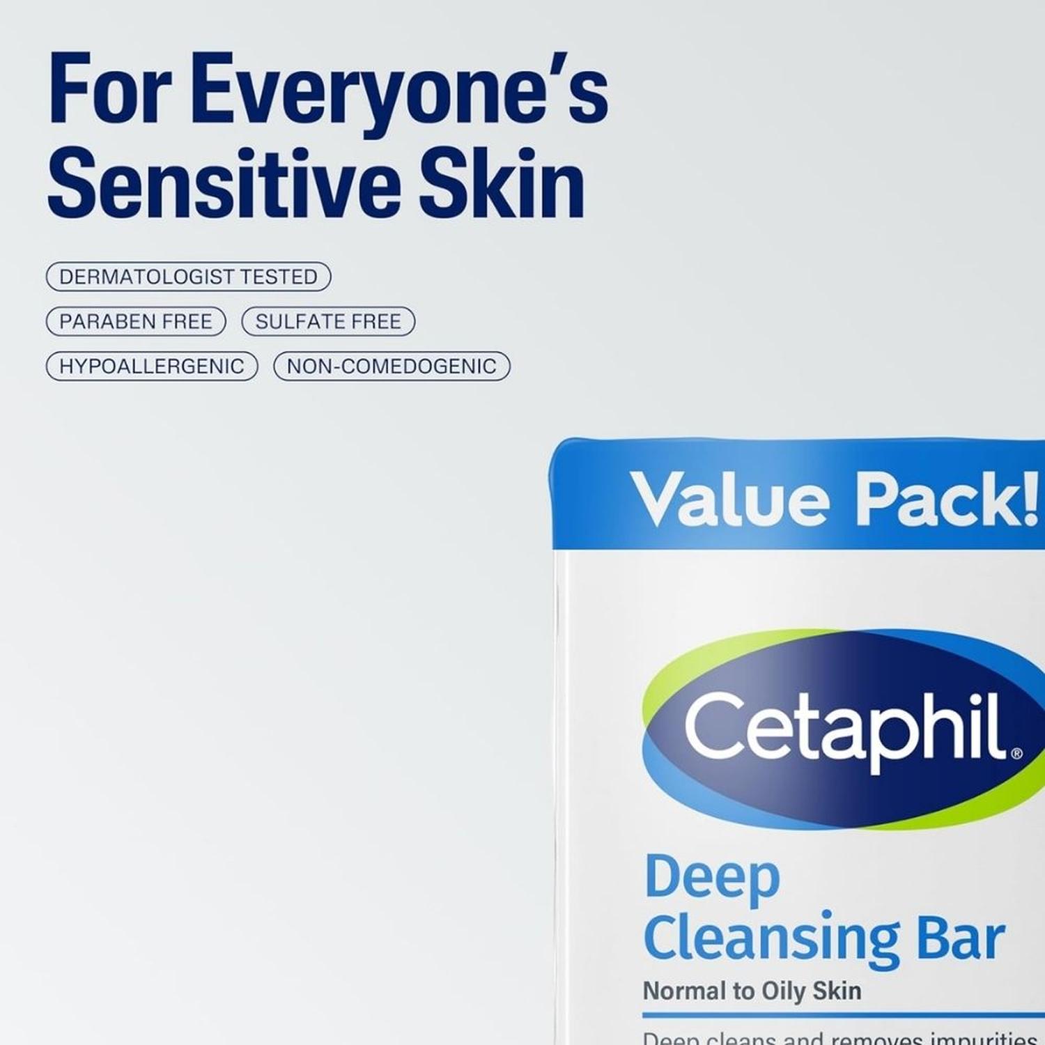 PACKX3 BARRA LIMPIADORA CETAPHIL LIMPIEZA PROFUNDA PARA CARA Y CUERPO - 6