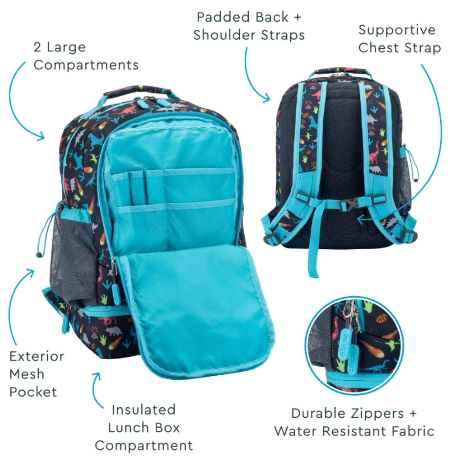 MOCHILA BENTGO KIDS 2 EN 1 - DINOSAURIOS TAMAÑO TALLA ÚNICA - 6