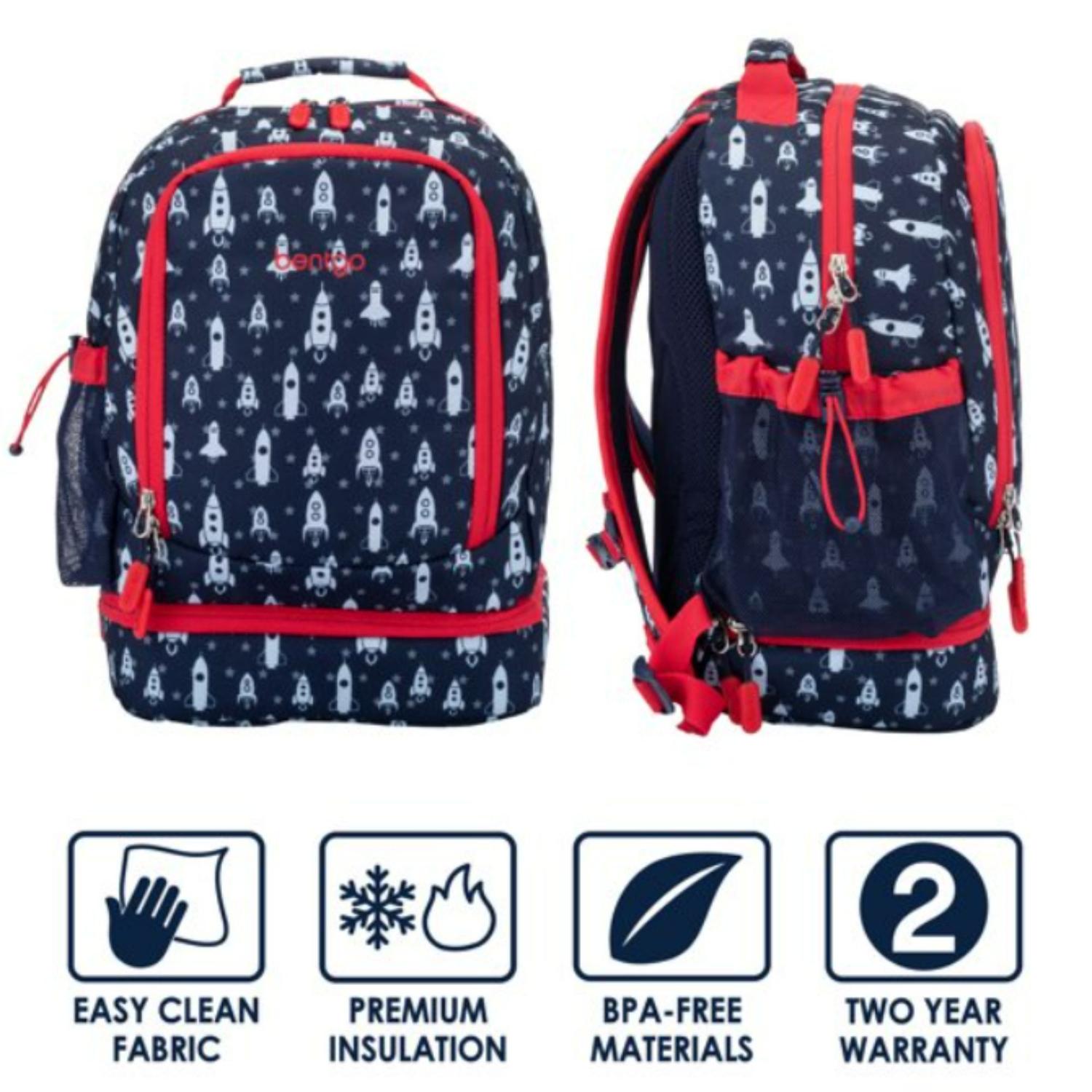 MOCHILA BENTGO KIDS 2 EN 1 - COHETES TAMAÑO TALLA ÚNICA - 4