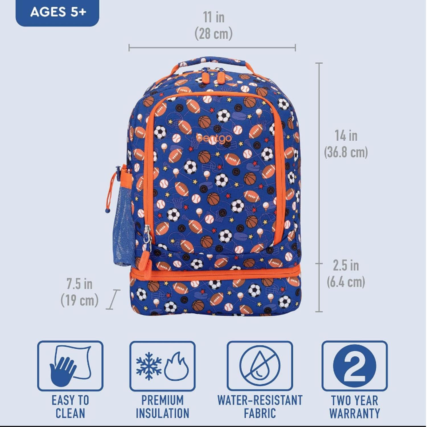 MOCHILA BENTGO KIDS 2 EN 1 - BALONES TAMAÑO TALLA ÚNICA - 5