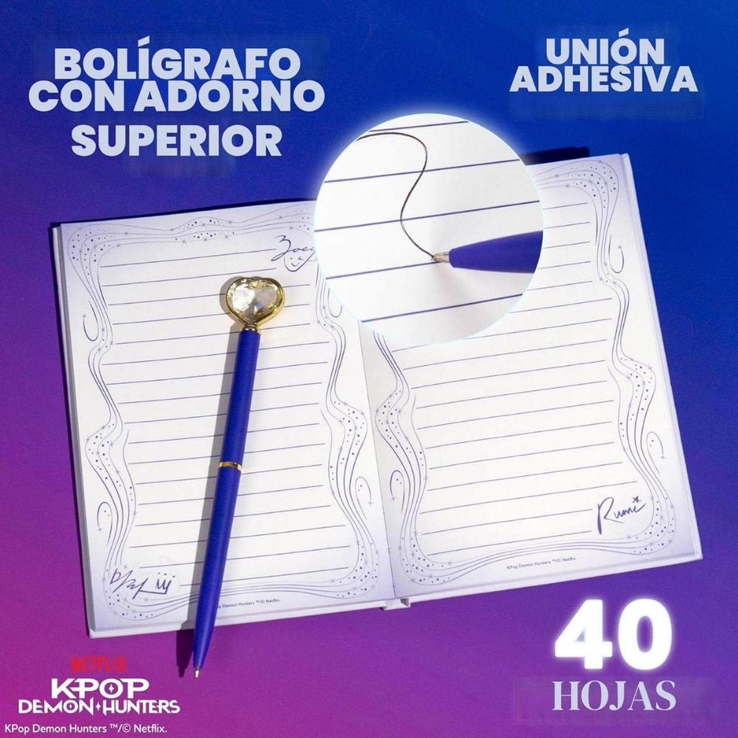 SET DIARIO STICKERS Y LAPICERO KPOP DEMON HUNTERS JOURNAL SET - 4