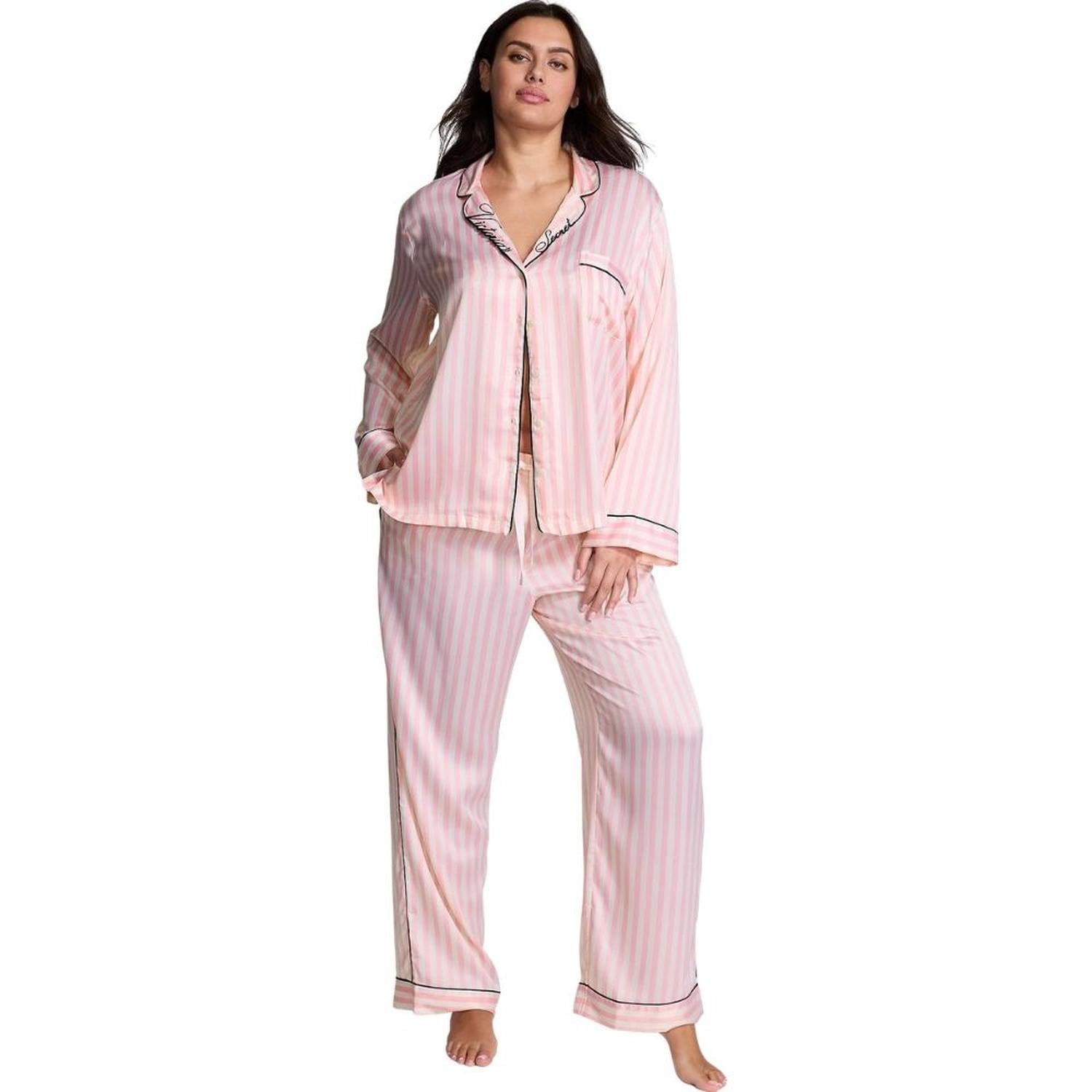 PIJAMA LARGA DE SATEN VICTORIAS SECRET INSIGNIA - 1
