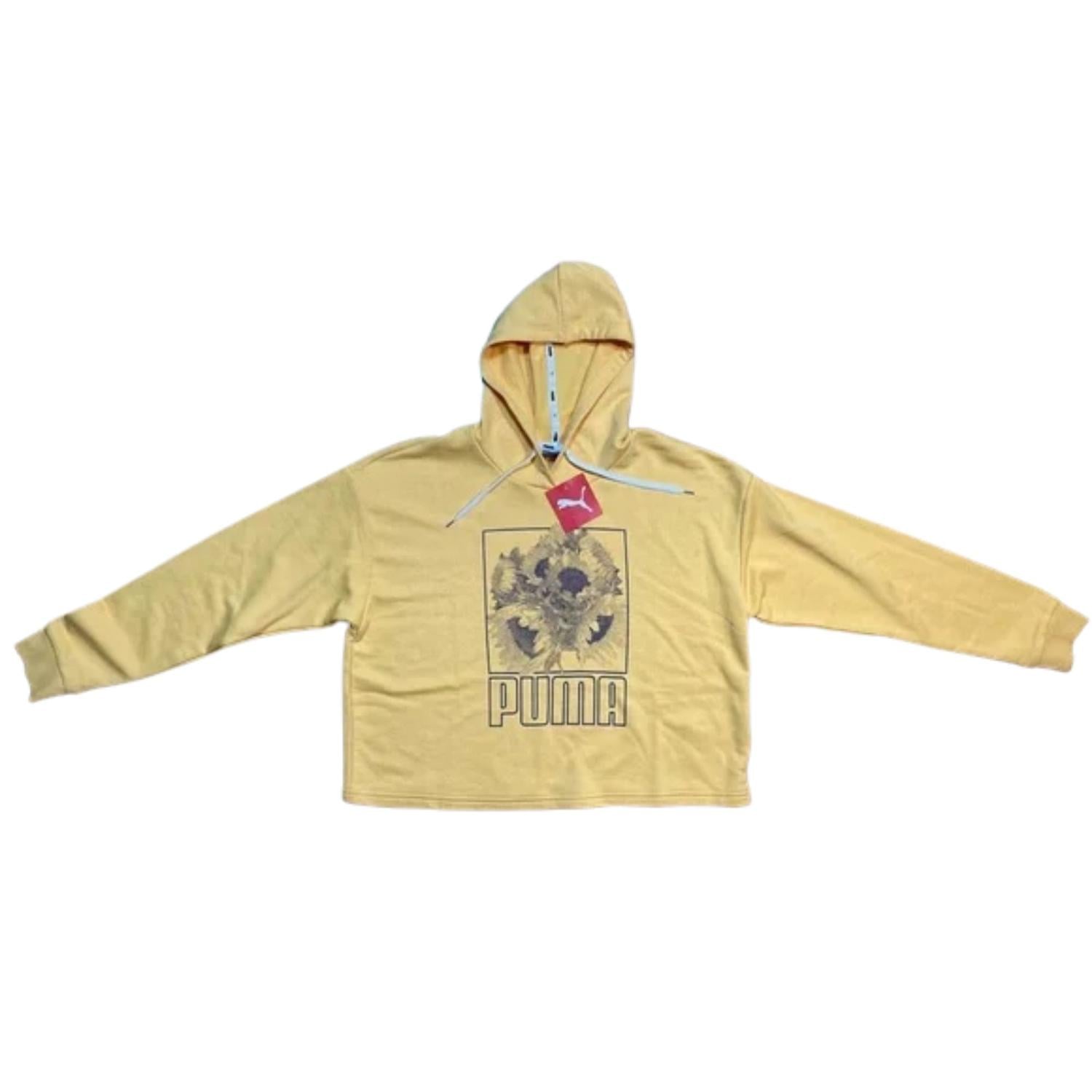POLERA O SUETER CON CAPUCHA LIGERA PUMA - AMARILLO - 1
