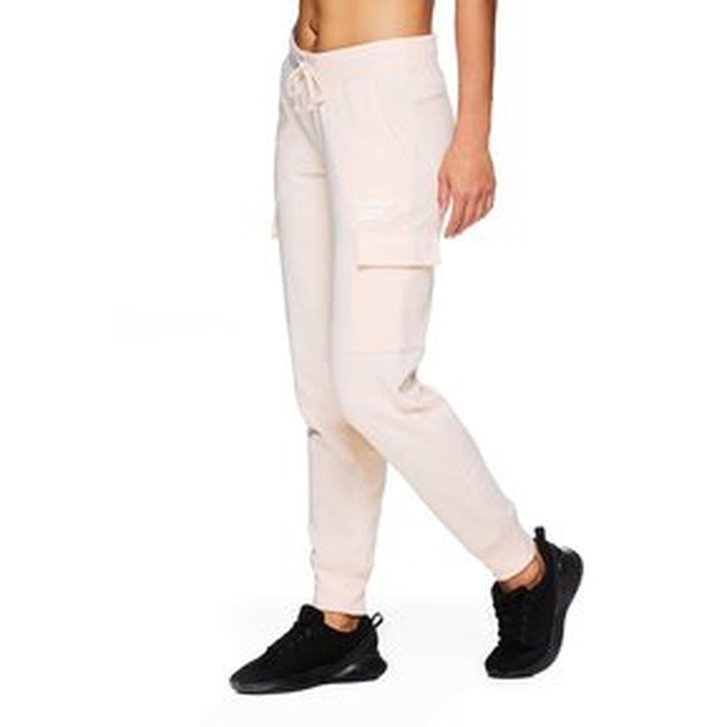 PANTALON DE BUZO JOGGER REEBOK CUFFED MUJER BIG SIZE - ROSA XL/XXL - 1