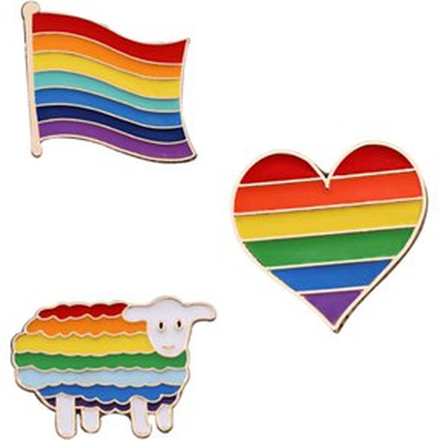 PINES DE METAL LOVE IS LOVE PACKX3 UNIDADES - 1