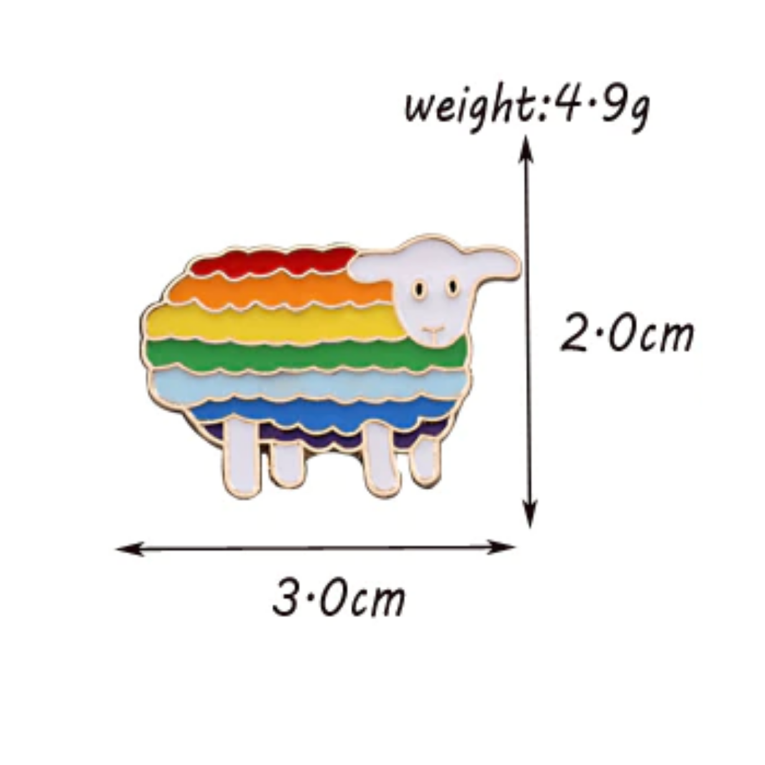 PINES DE METAL LOVE IS LOVE PACKX3 UNIDADES - 5