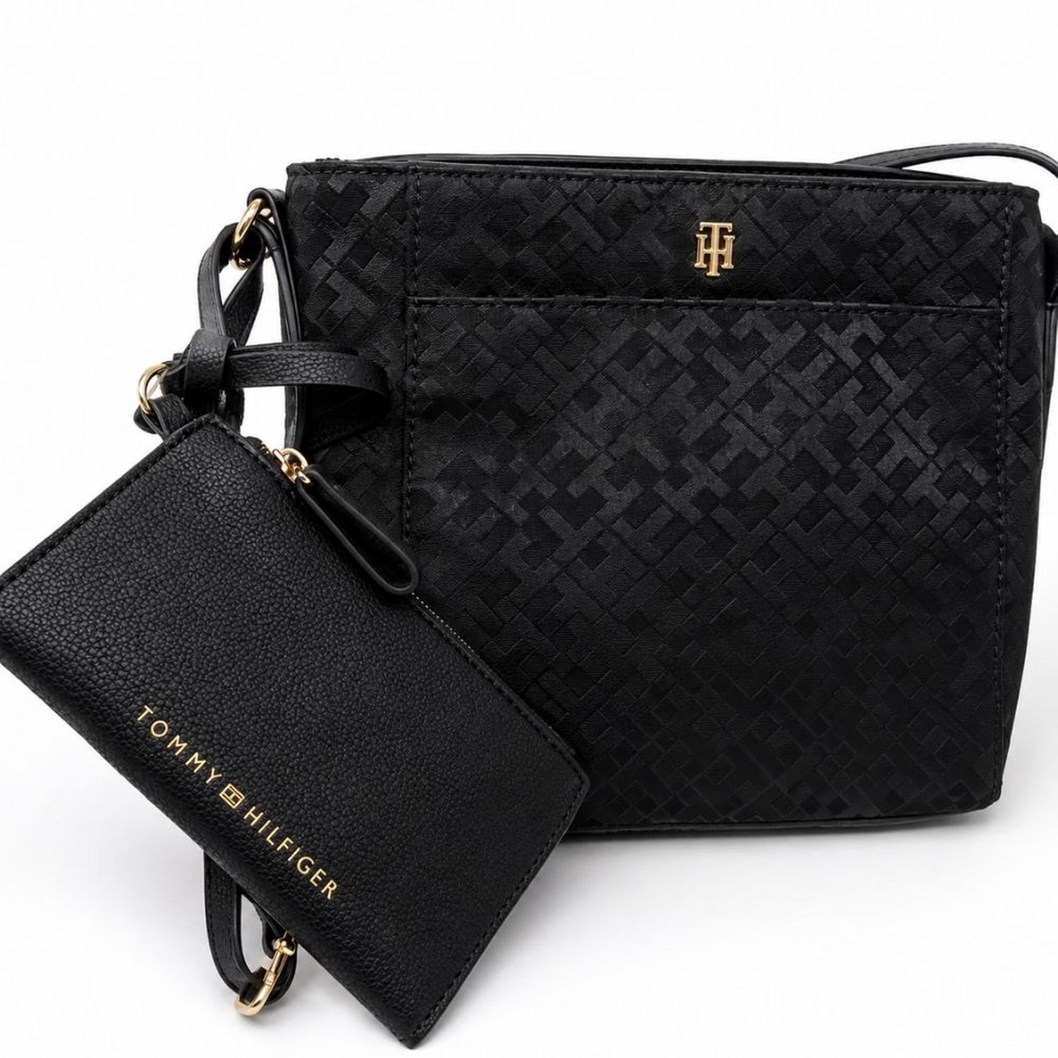 CARTERA CROSSBODY TOMMY HILFIGER CON MONEDERO - NEGRO - 1