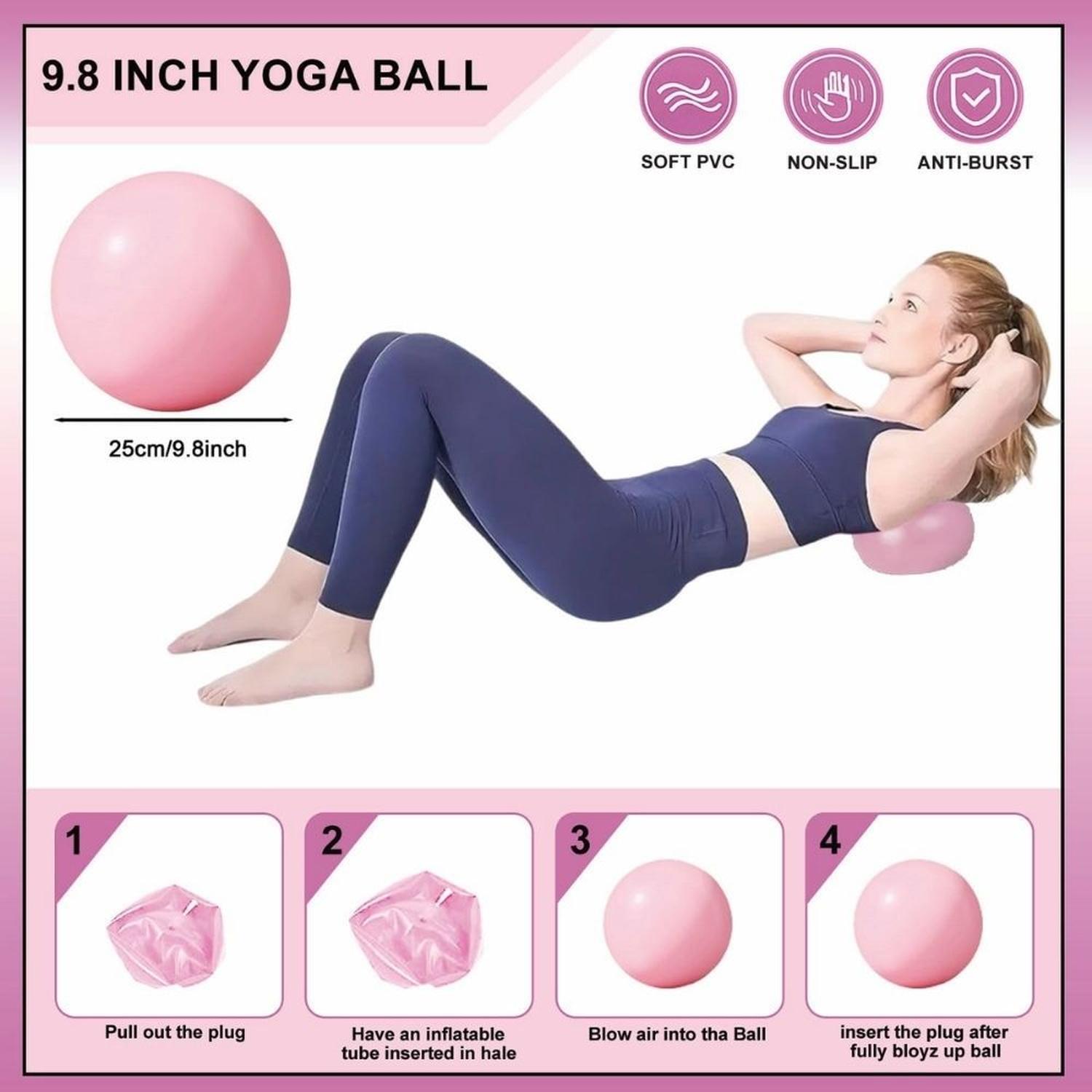 KIT DE FITNESS PARA YOGA Y PILATES 18 PIEZAS - ROSA - 7