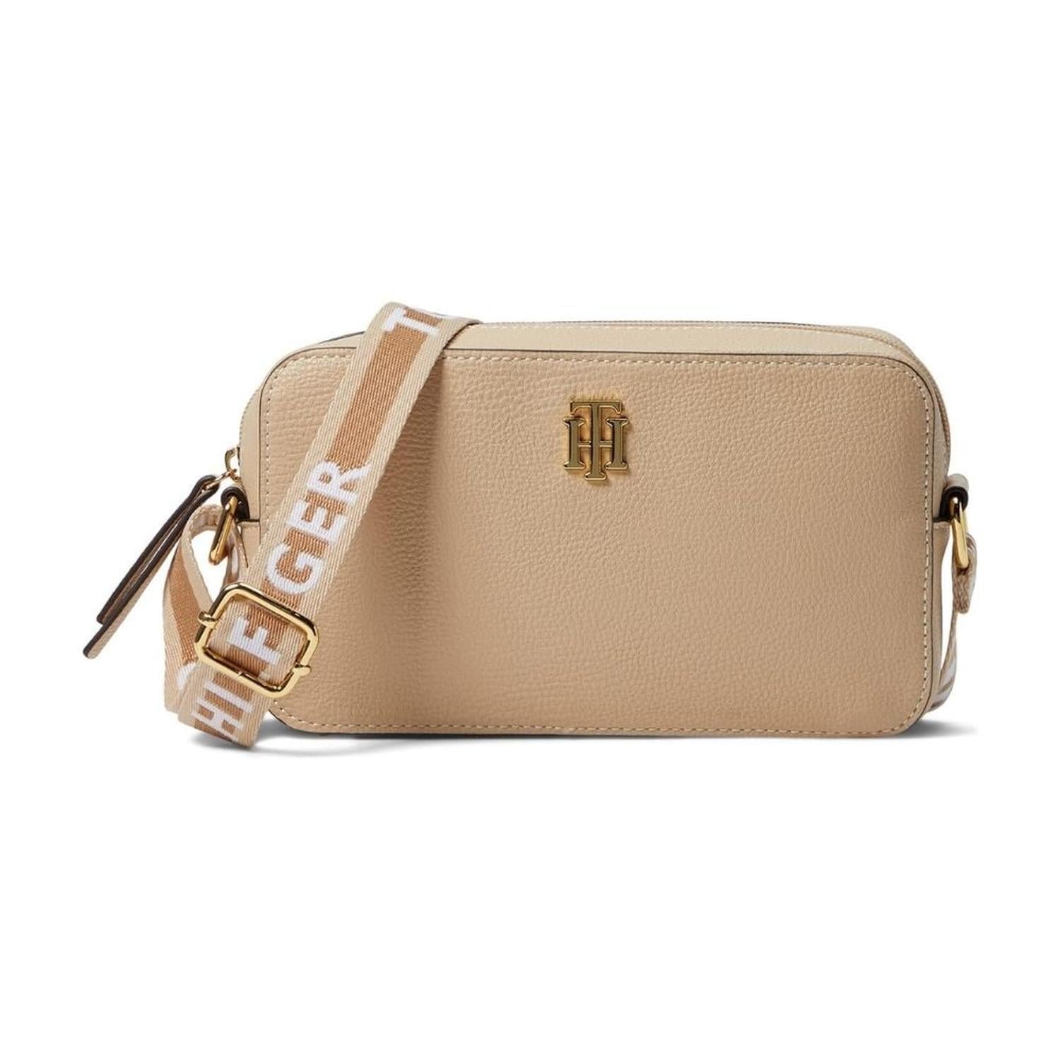 CARTERA CROSSBODY TOMMY HILFIGER GINA II PEBBLE PVC - BEIGE - 1