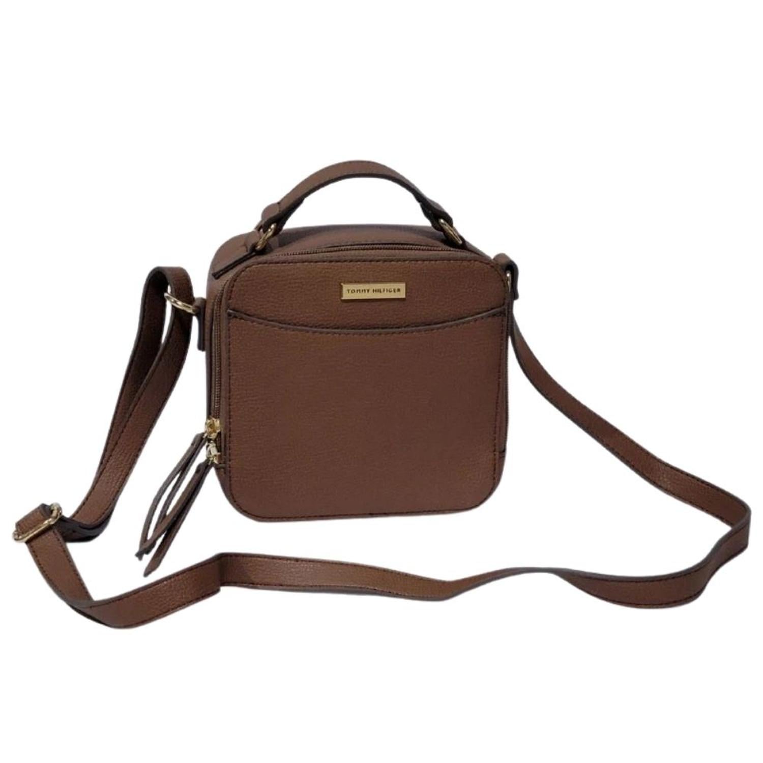 CARTERA CROSSBODY TOMMY HILFIGER SQUARE BOX - MARRON - 1