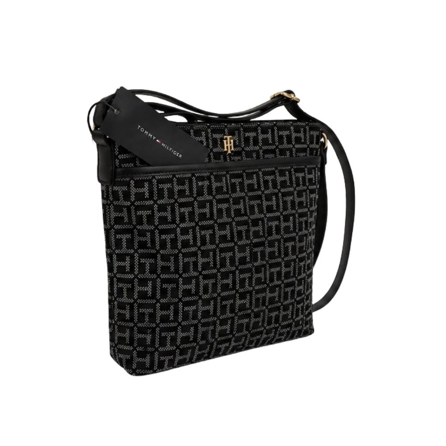 CARTERA CROSSBODY MESSENGER TOMMY HILFIGER CANVAS MONOGRAM – NEGRO - 3