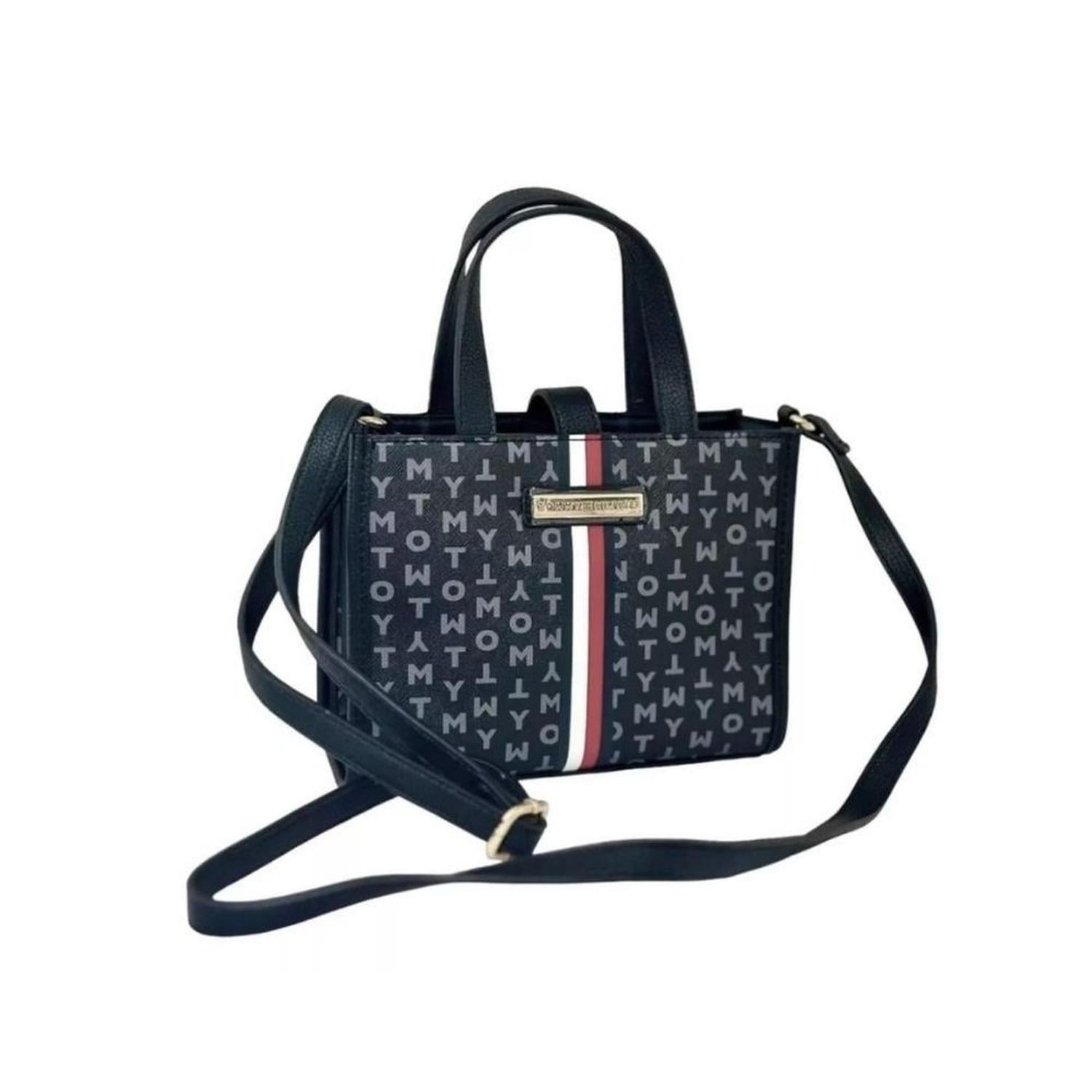CARTERA MINI TOTE TOMMY HILFIGER MONOGRAM - AZUL - 1