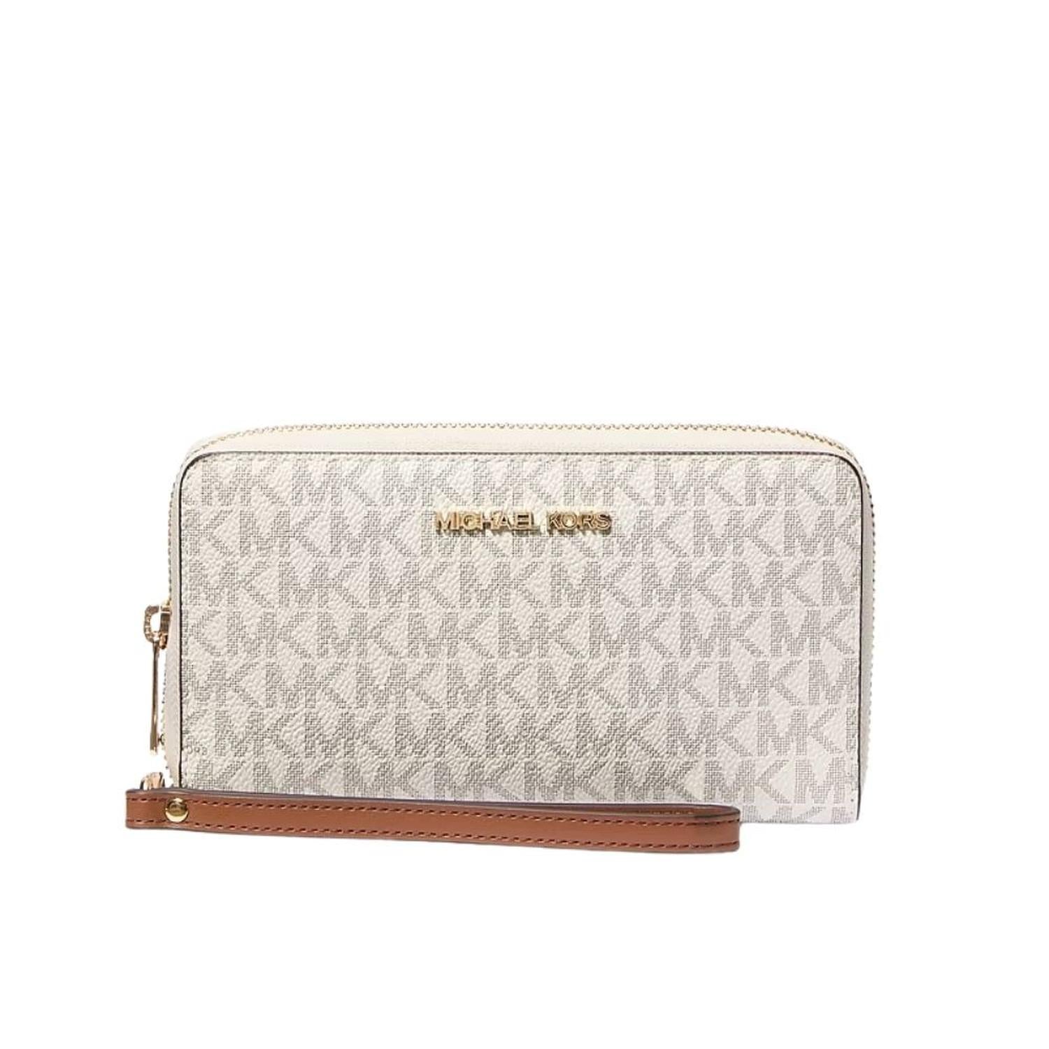 BILLETERA WRISLET MICHAEL KORS PORTA CELULAR - VAINILLA - 1