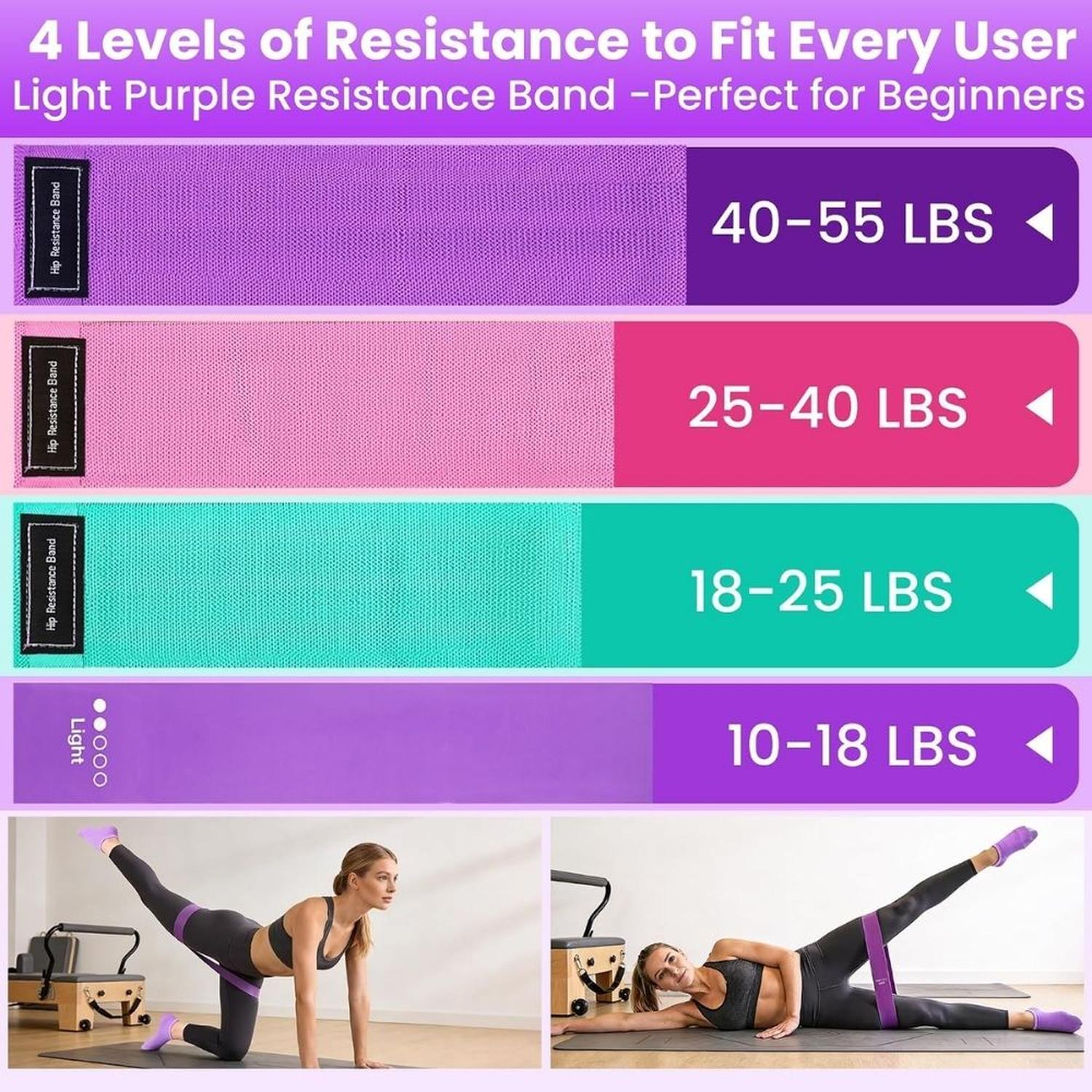 KIT DE FITNESS PARA YOGA Y PILATES 18 PIEZAS - MORADO - 4