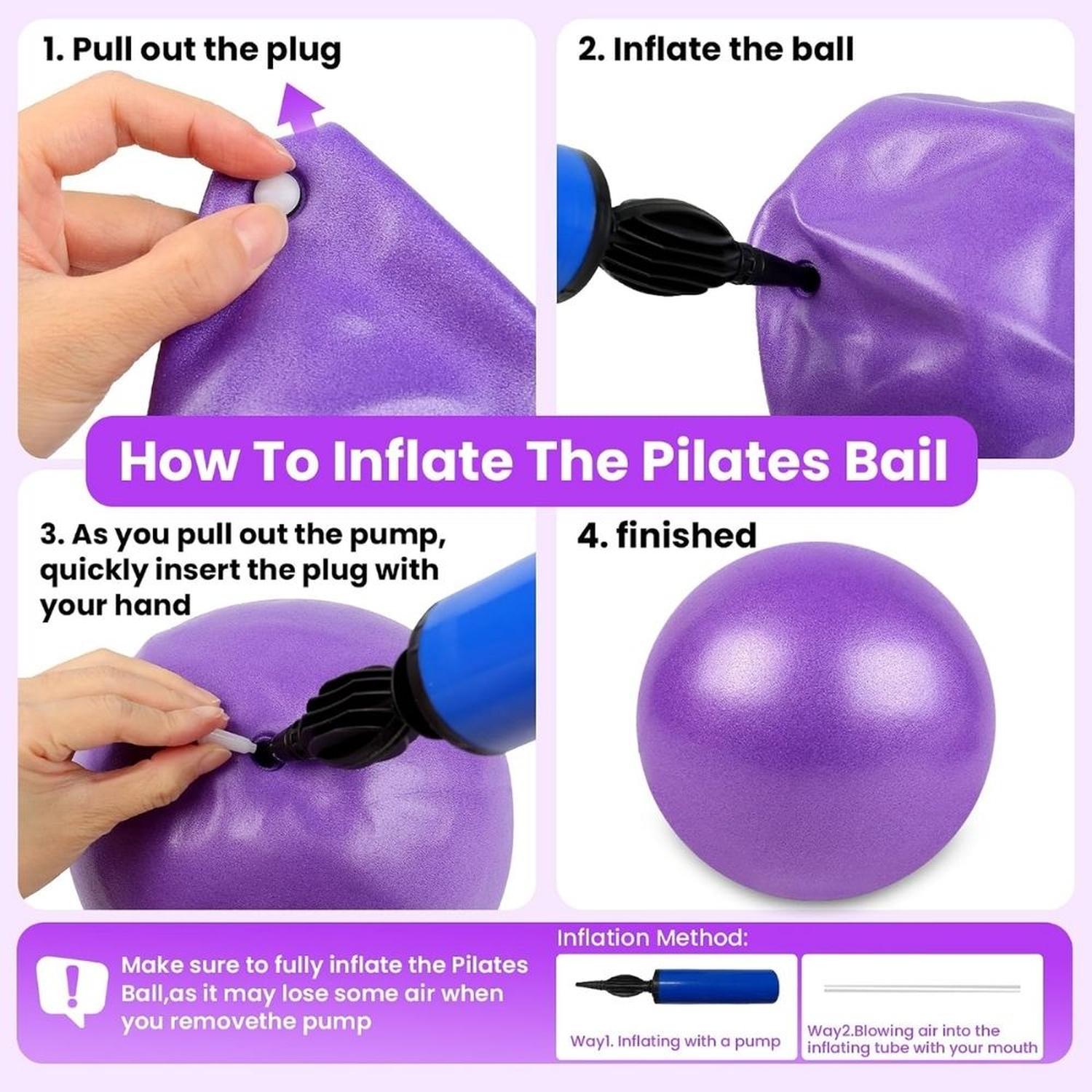 KIT DE FITNESS PARA YOGA Y PILATES 18 PIEZAS - MORADO - 5