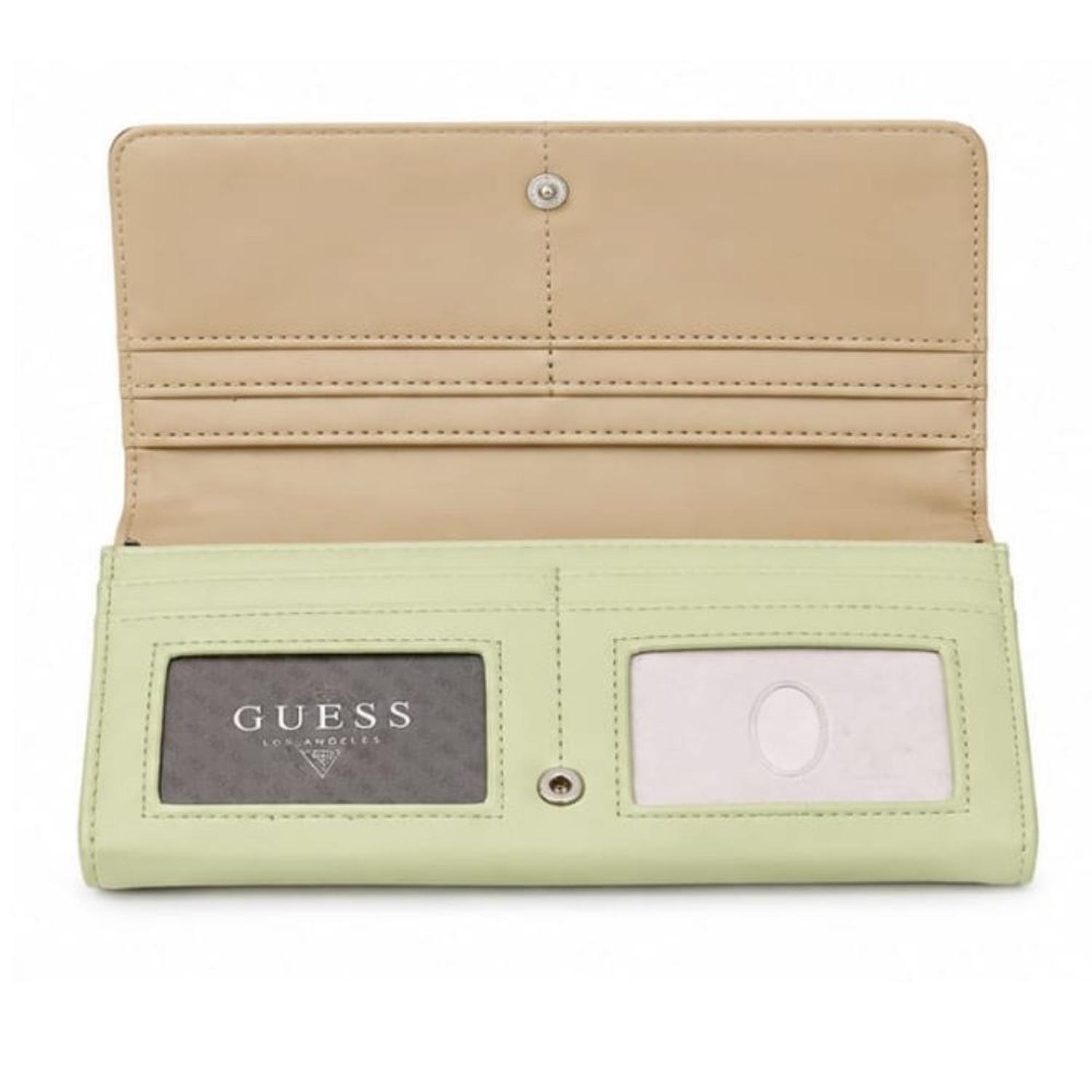 BILLETERA PORTA CELULAR PARA MUJER GUESS ABREE SLG - VERDE - 4