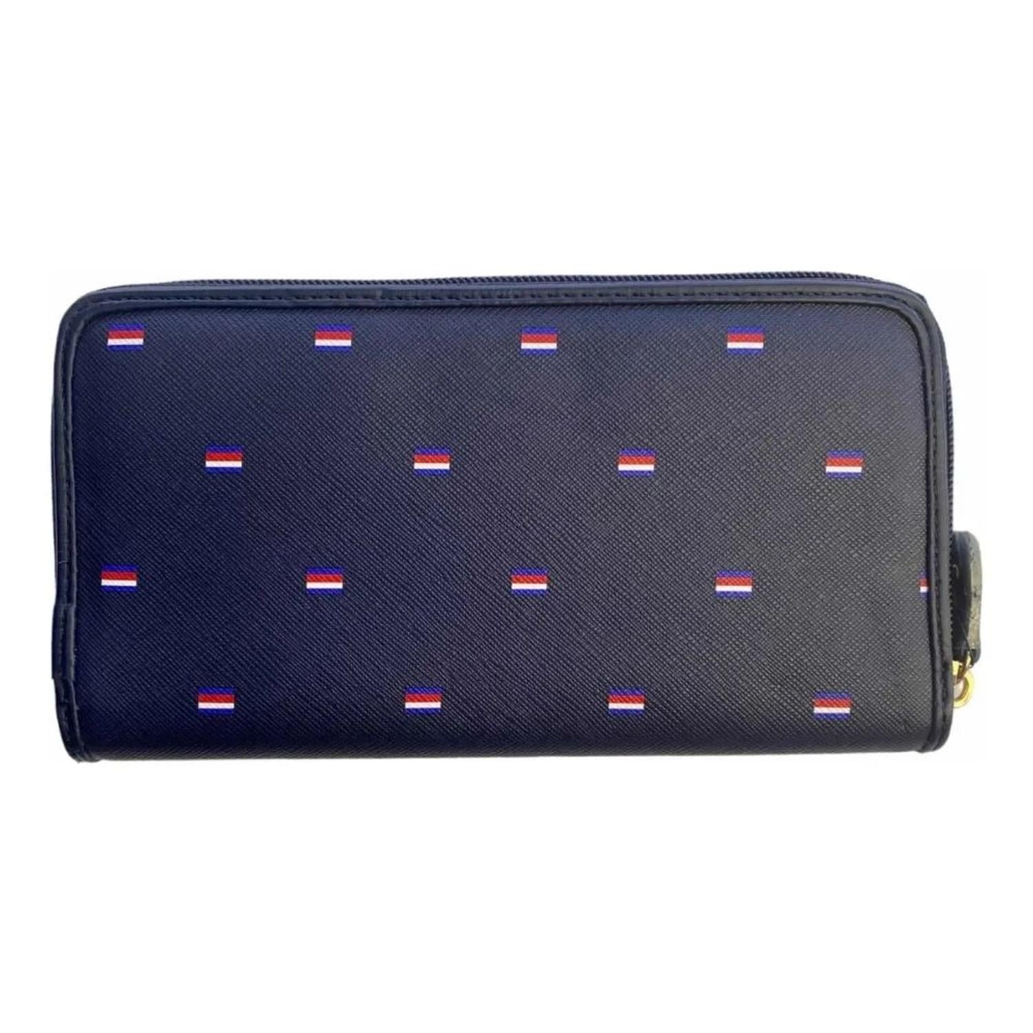 BILLETERA TOMMY HILFIGER ZIP AROUND FLAG - AZUL - 2