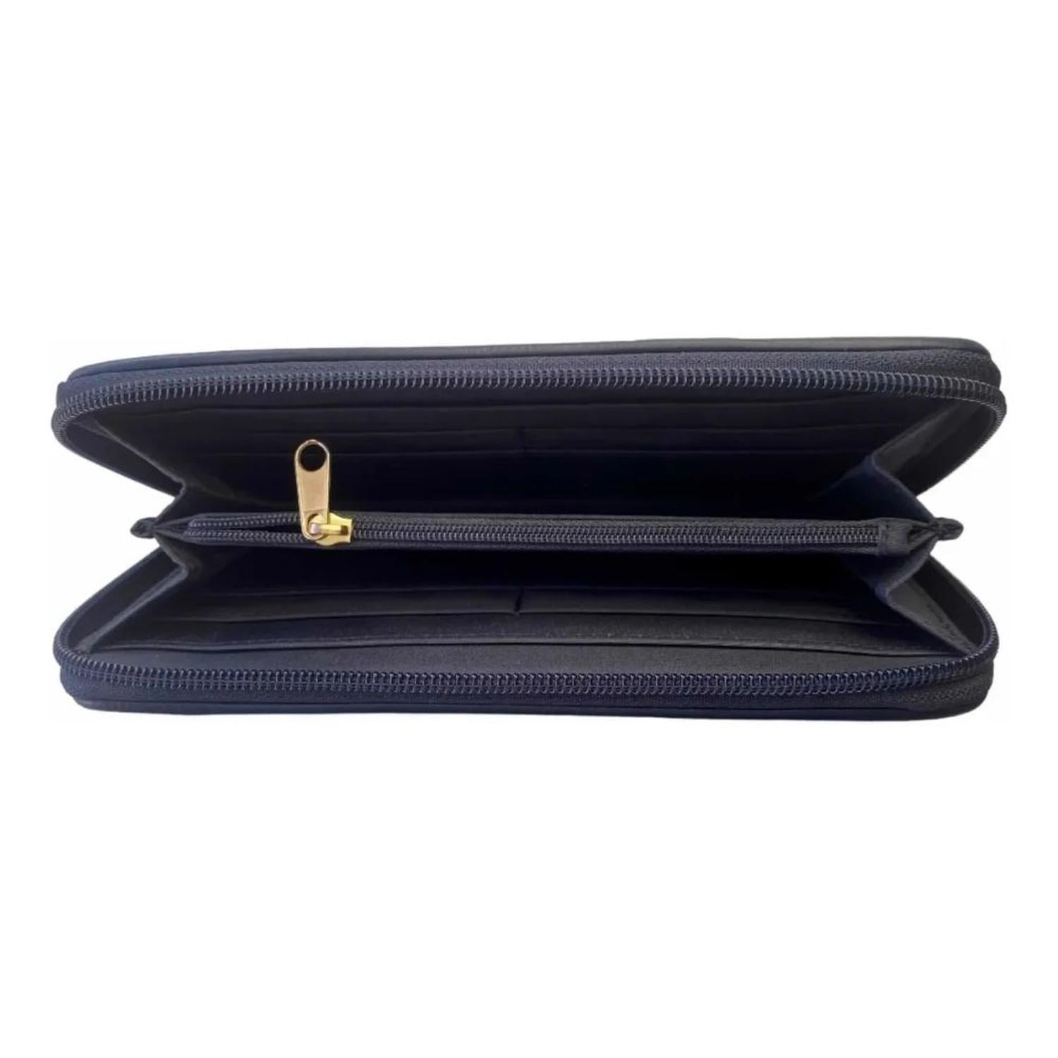 BILLETERA TOMMY HILFIGER ZIP AROUND FLAG - AZUL - 3