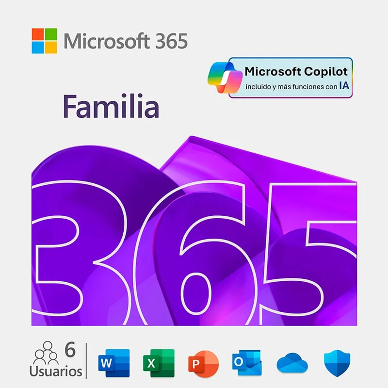 MICROSOFT SOFTWARE OFFICE 365 FAMILY 6 USUARIOS PRODUCTIVIDAD - 1