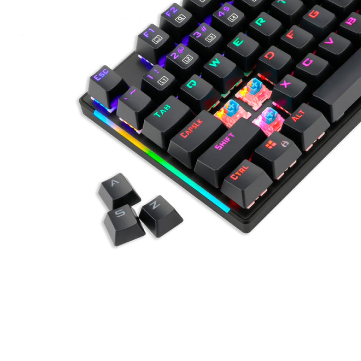 TECLADO GAMER T-DAGGER NAXOS RAINBOW SPANISH T-TGK310-BL SP BLUE SWITCH - 3
