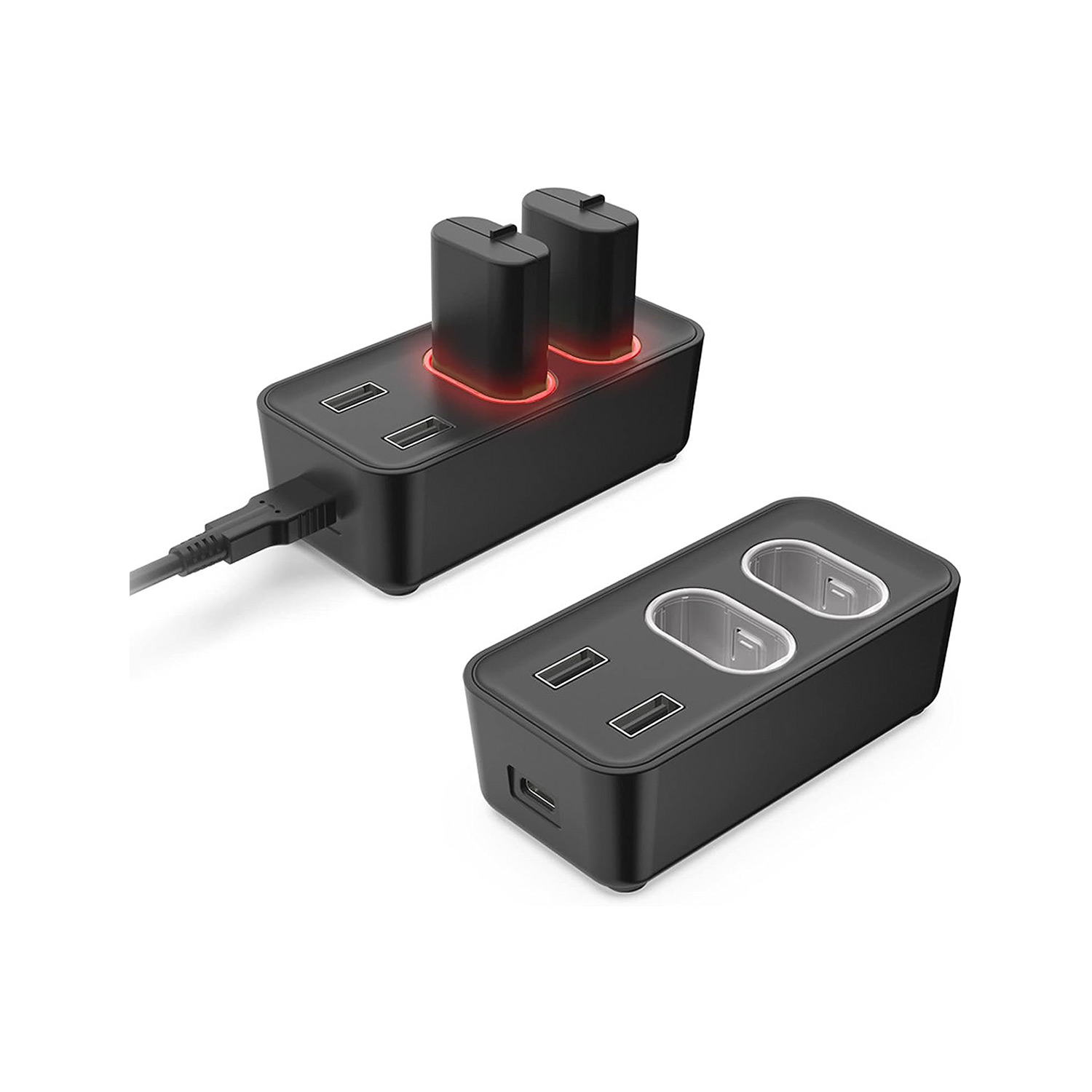 BASE CARGADOR DOBE + 2 BATERIAS RECARGABLE PARA MANDO X-SERIES S/X/X-ONE/S/X NEGRO - 3