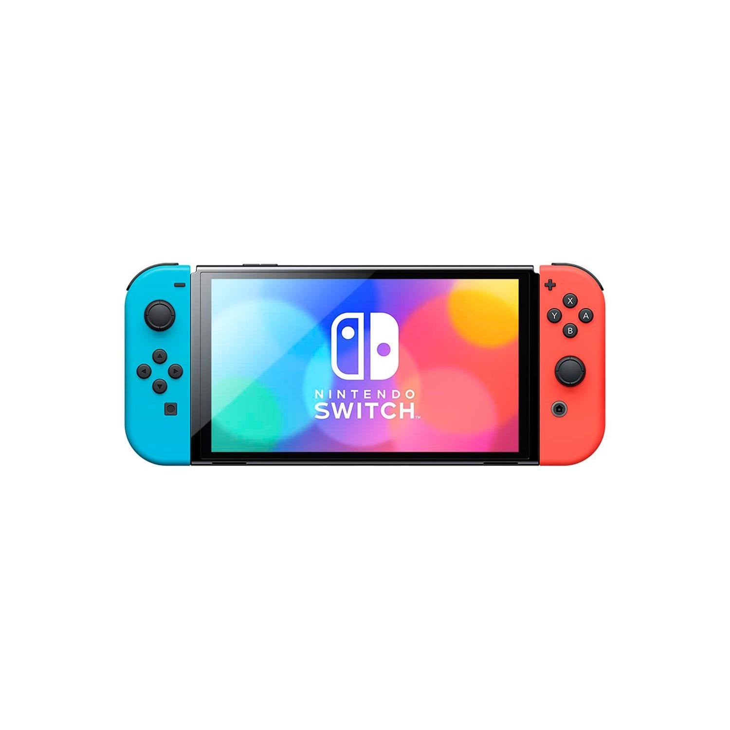CONSOLA NINTENDO SWITCH MODELO OLED NEON + MARIO KART 8 + ESTUCHE MARIO KART - 3