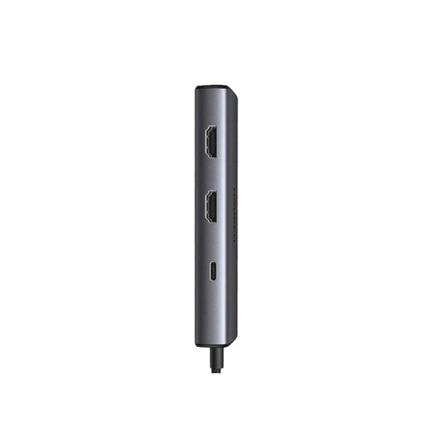 HUB UGREEN REVODOK 206 USB-C 6 IN 1 MULTIFUNCTION ADAPTER100W CM498 GREY - 2