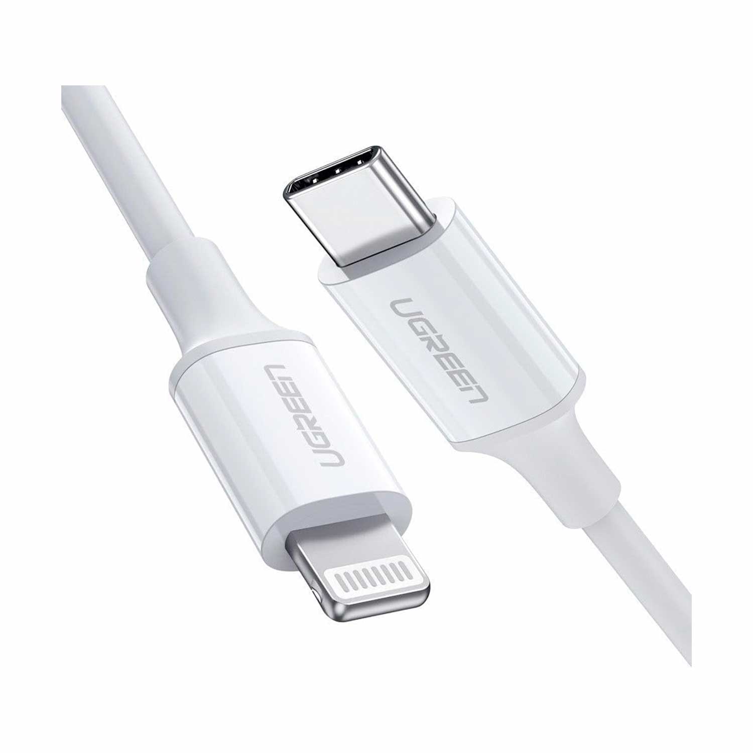 CABLE UGREEN USB-C A LIGHTNING M/M 1 METRO BLANCO 10493 - 1