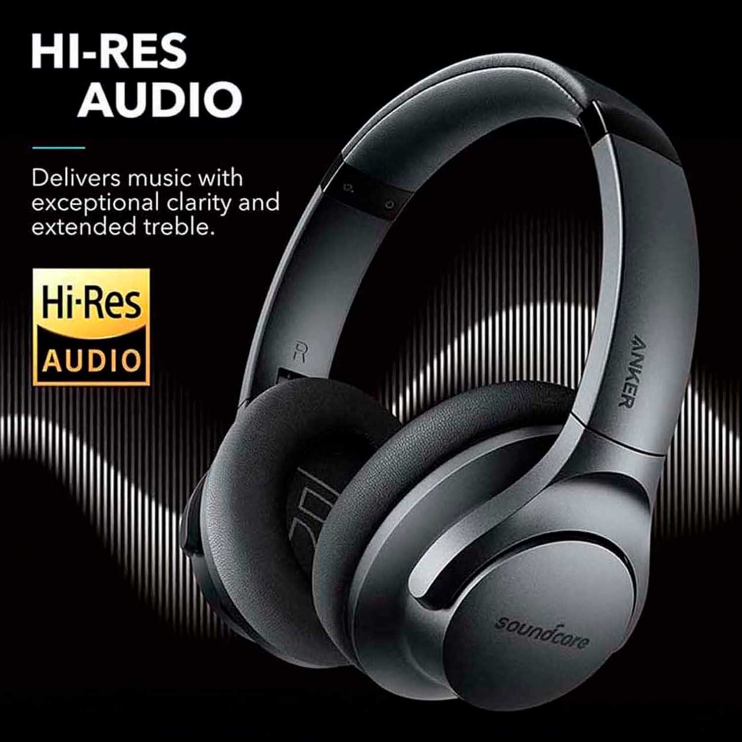 AUDIFONOS SOUNDCORE ANKER LIFE Q20 INALAMBRICOS BT NEGRO - 3