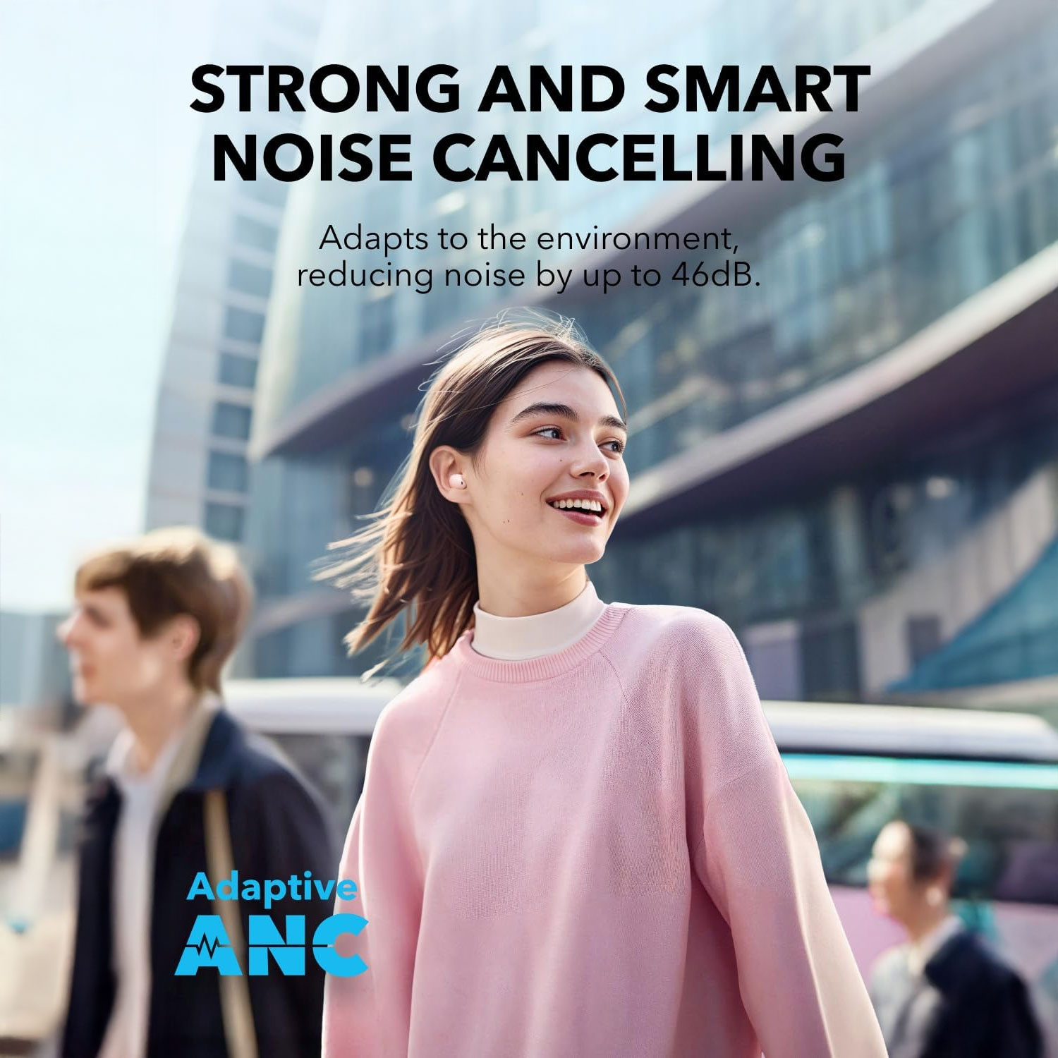 AUDIFONO ANKER BLUETOOTH SOUNDCORE A30I ROSADO - 3