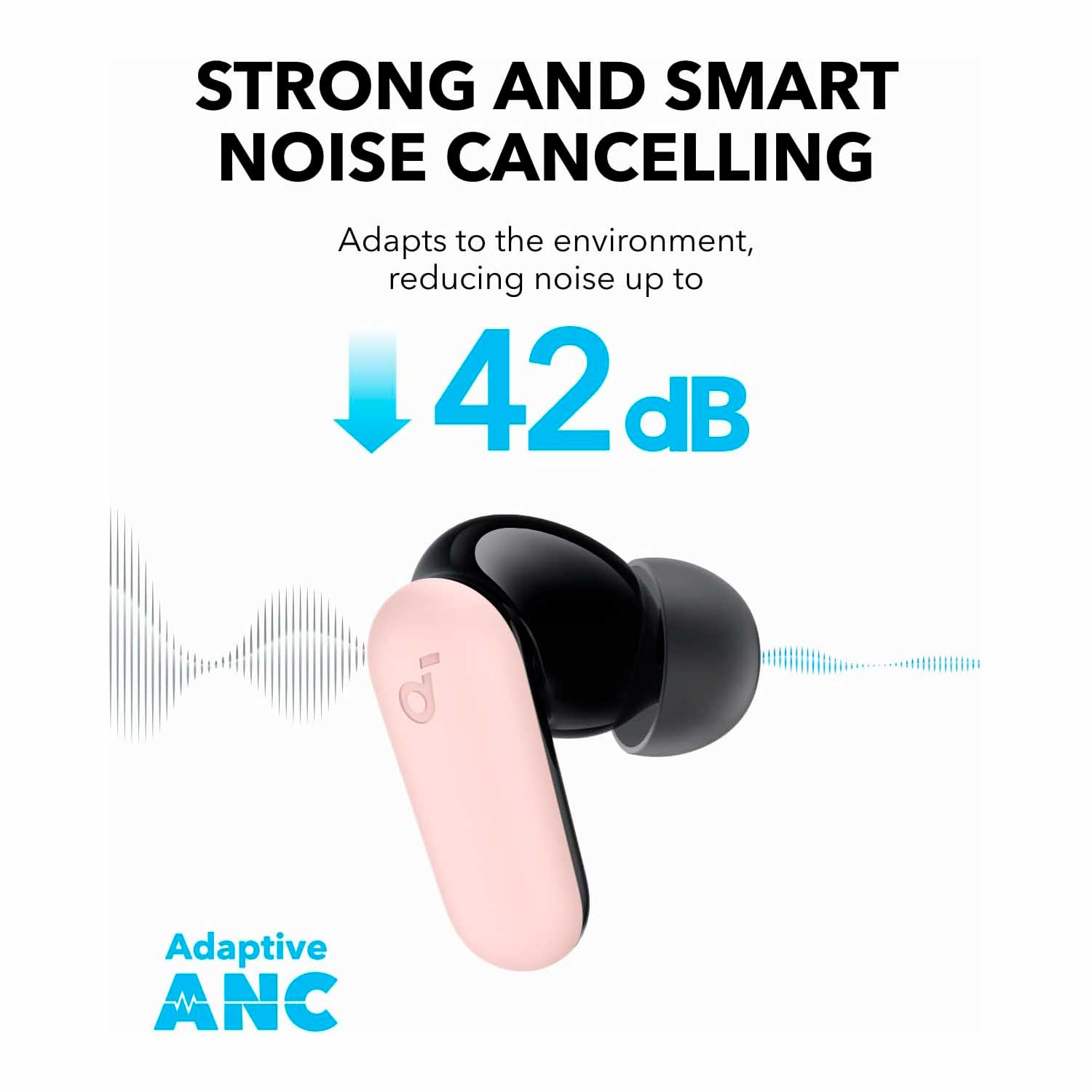 AUDIFONO ANKER BLUETOOTH SOUNDCORE A30I ROSADO - 6