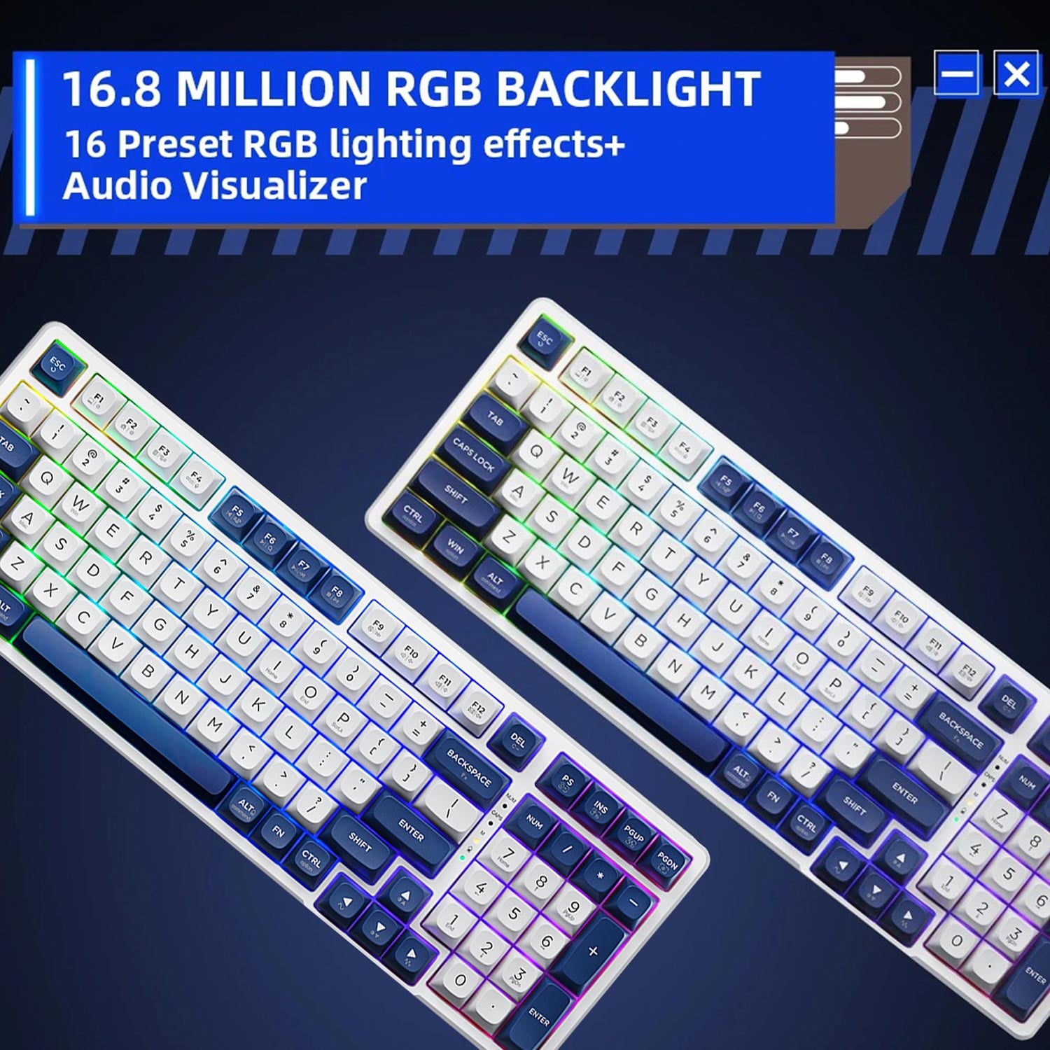 TECLADO GAMER THUNDEROBOT MECANICO CON CABLE K98 SP BLUE SWITCH OUTEMU RED LED-RGB - 4
