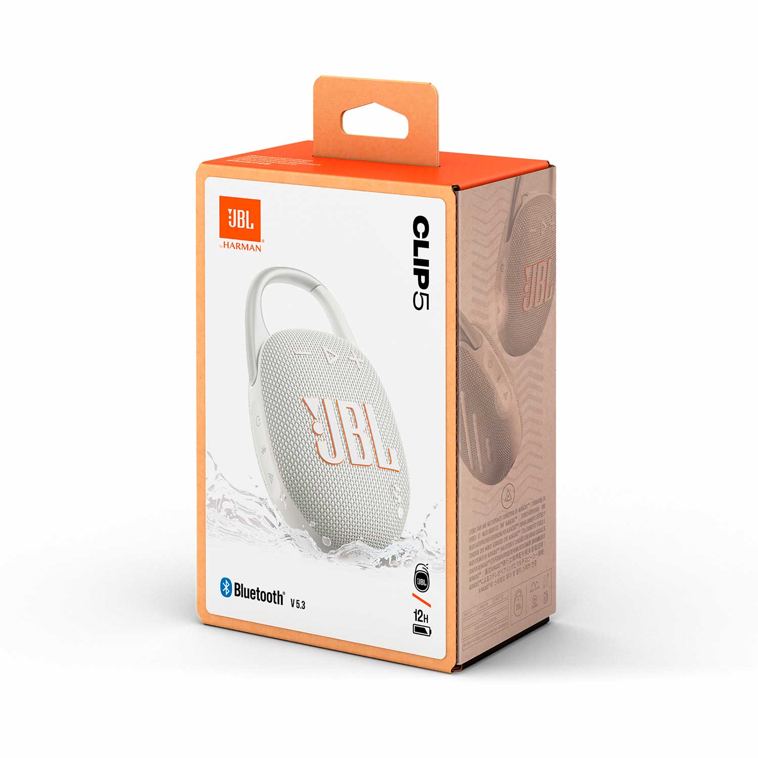 PARLANTE JBL PORTATIL CON BLUETOOTH CLIP 5 BLANCO - 1