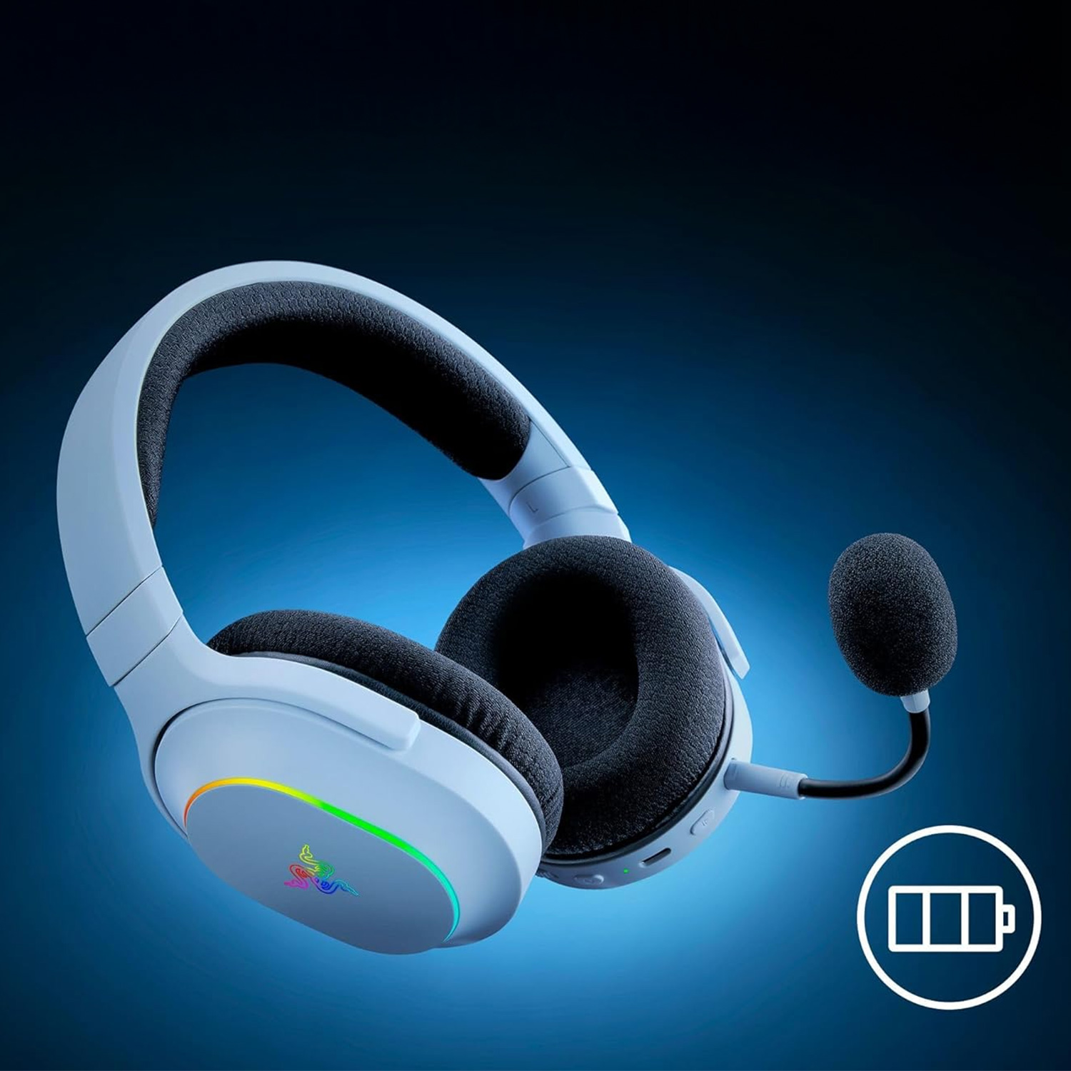 AUDIFONOS GAMER RAZER BARRACUDA X 70H SMARTSWITCH BLUETOOTH CHROMA RGB BLANCO - 6