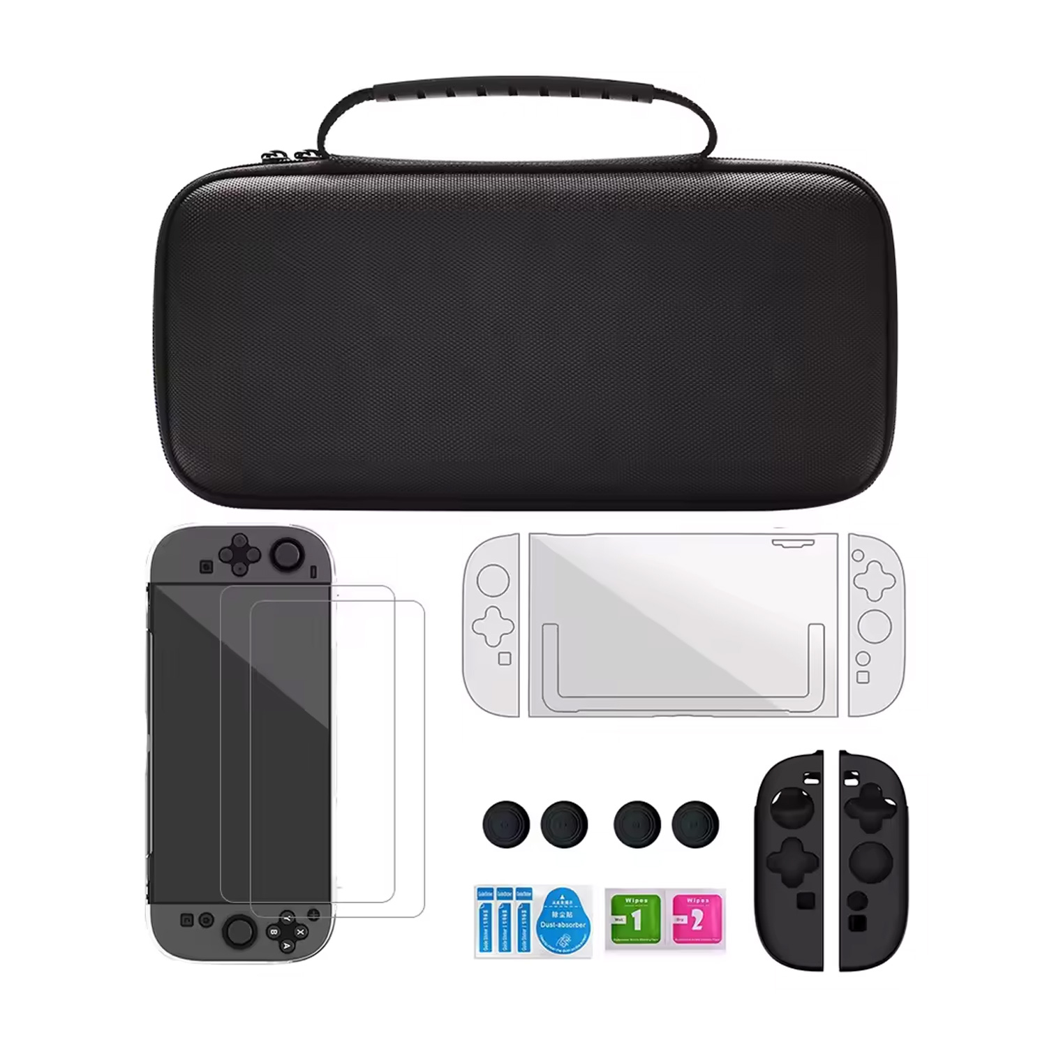 PROTECTOR CARRY CASE TOYILUYA PARA NINTENDO SWITCH 2 NEGRO - 4