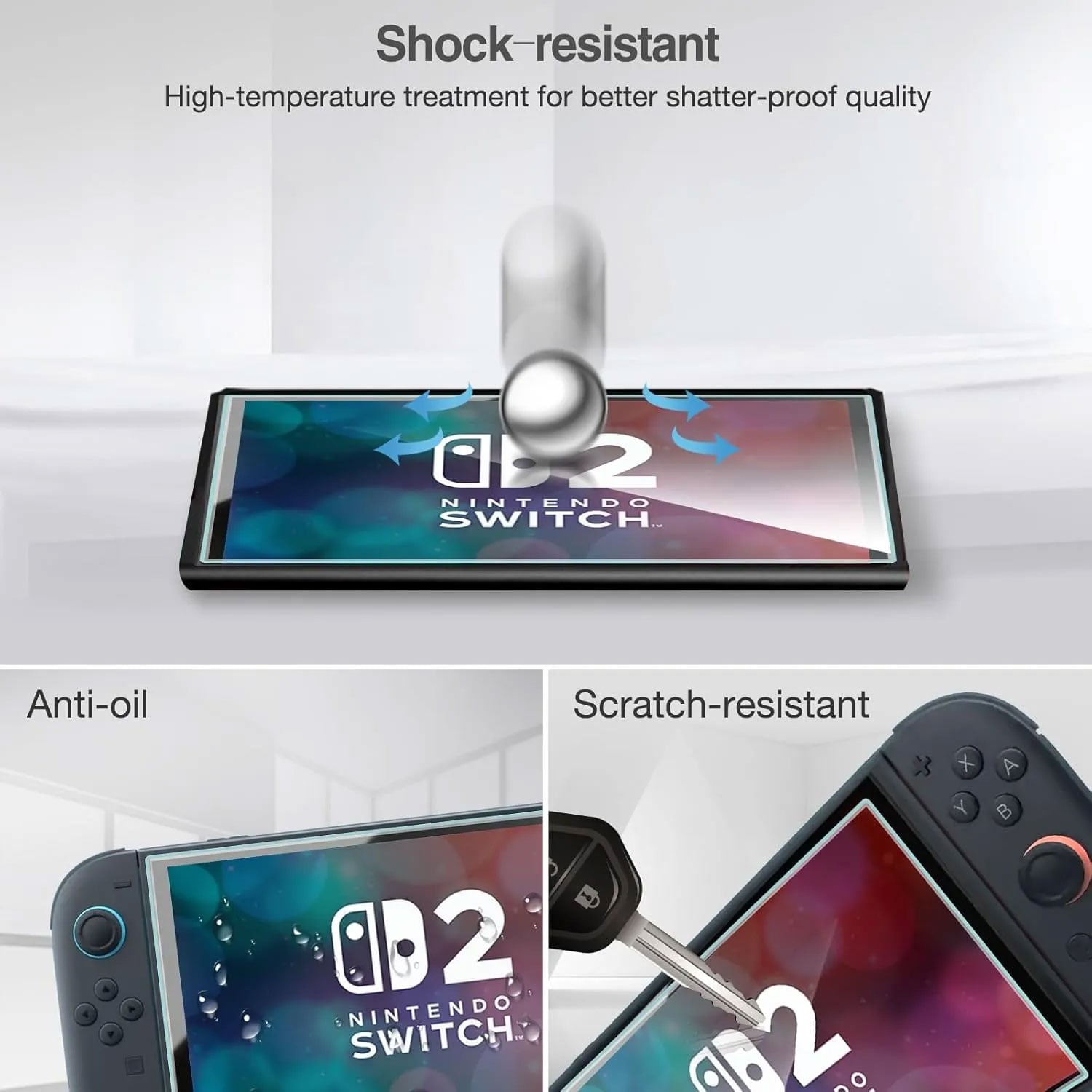 MICA DE VIDRIO PARA NINTENDO SWITCH 2 - 2