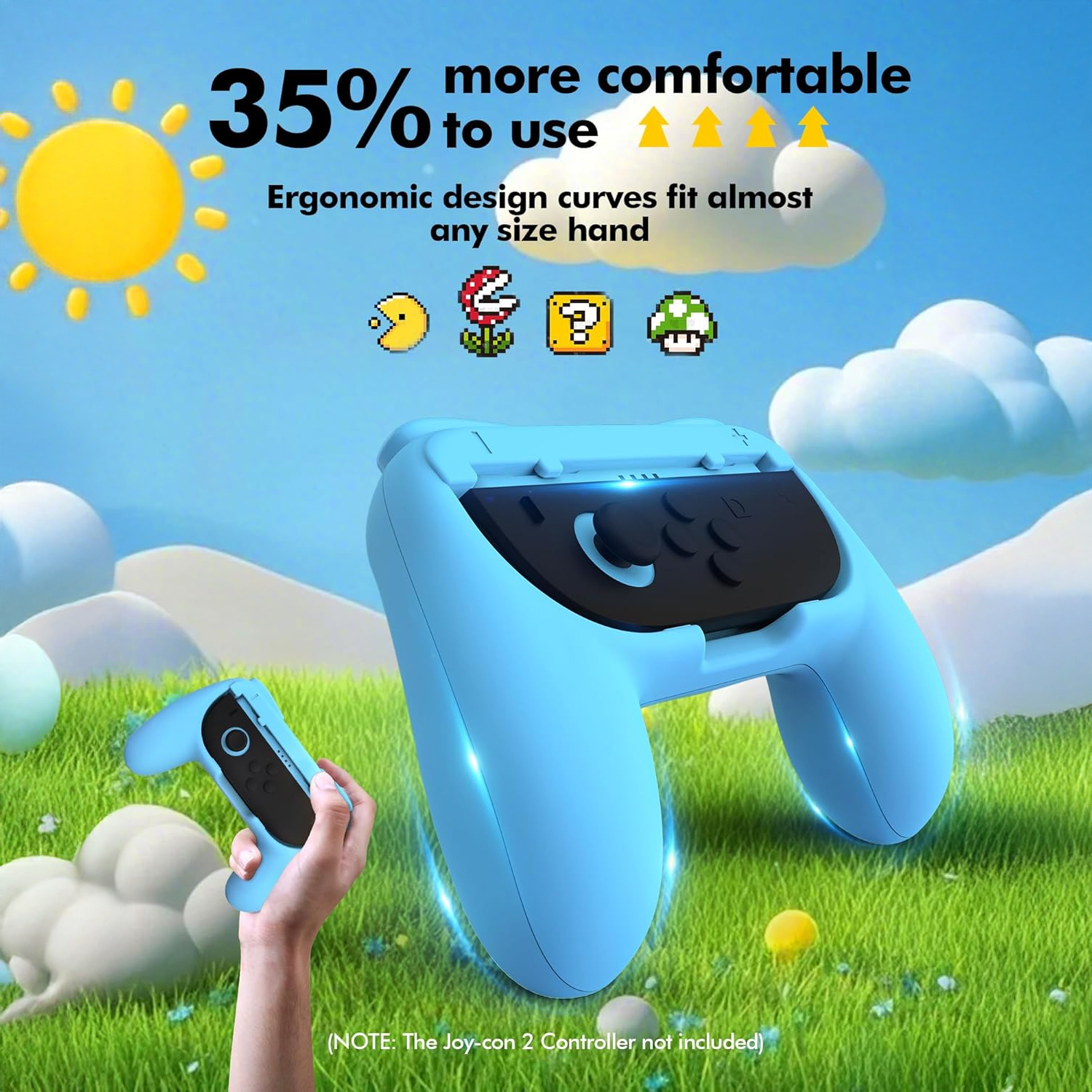 HANDGRIP KJH PARA JOY CON NINTENDO SWITCH 2 AZUL - 2