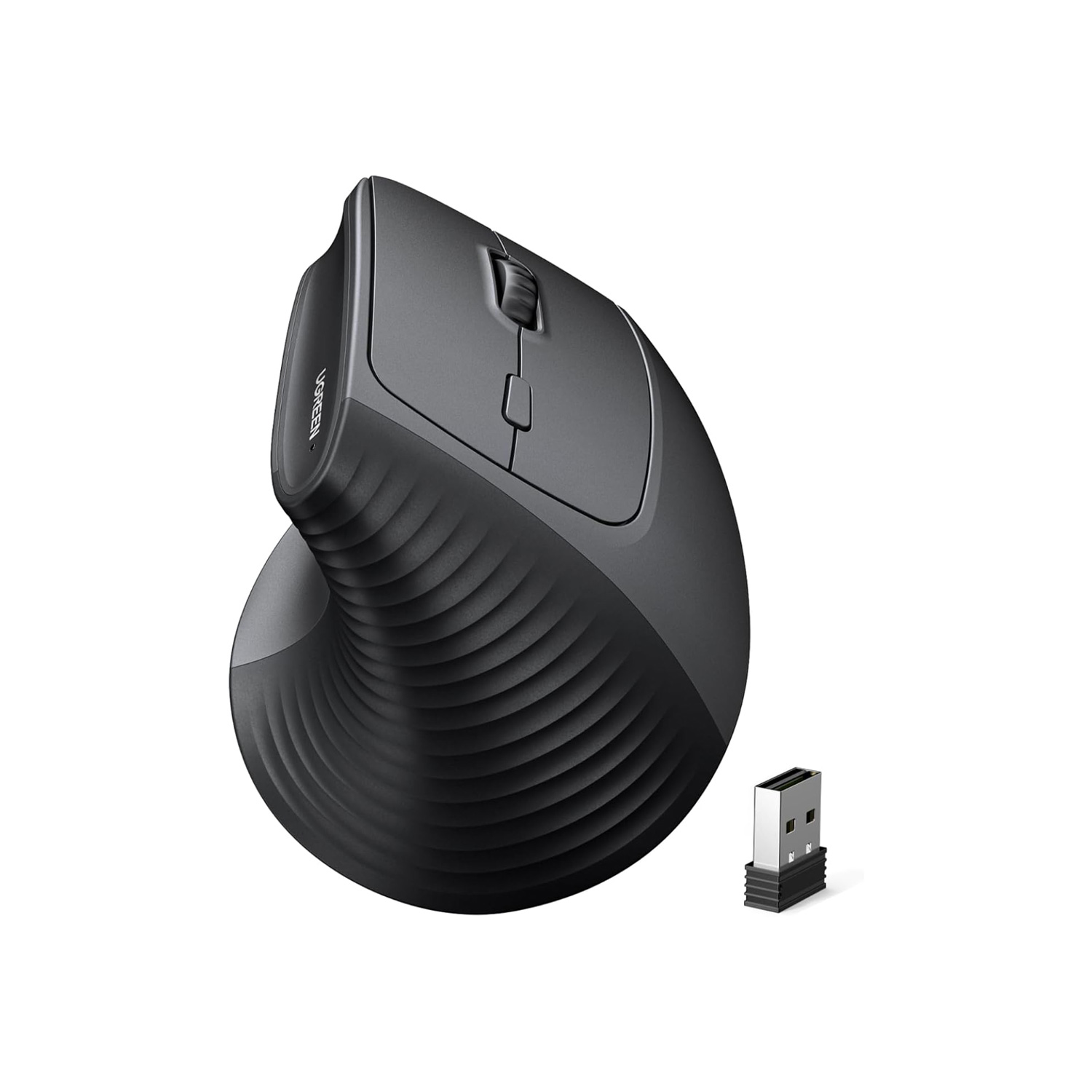 MOUSE INALAMBRICO 2.4HZ UGREEN VERTICAL 4000DPI 55916 NEGRO - 1