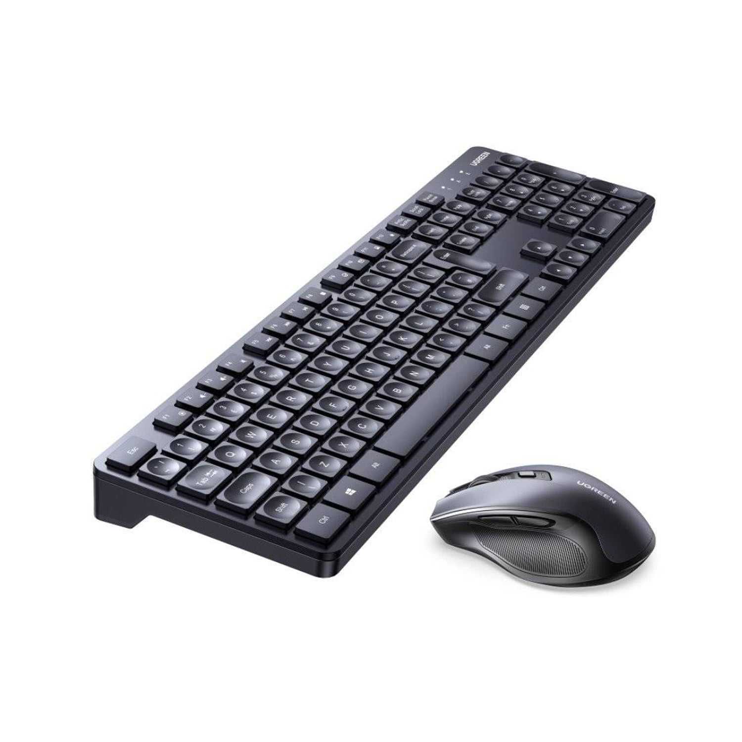 COMBO TECLADO Y MOUSE UGREEN INALAMBRICO 2.4GHZ US MK006-35740 NEGRO - 2