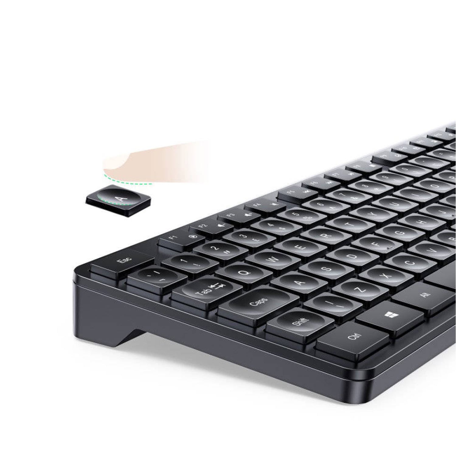 COMBO TECLADO Y MOUSE UGREEN INALAMBRICO 2.4GHZ US MK006-35740 NEGRO - 4